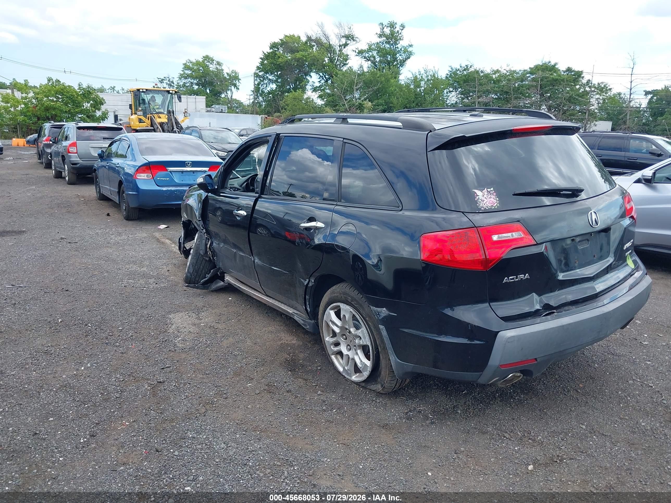 2007 Acura Mdx Technology Package Black vin: 2HNYD28477H526491