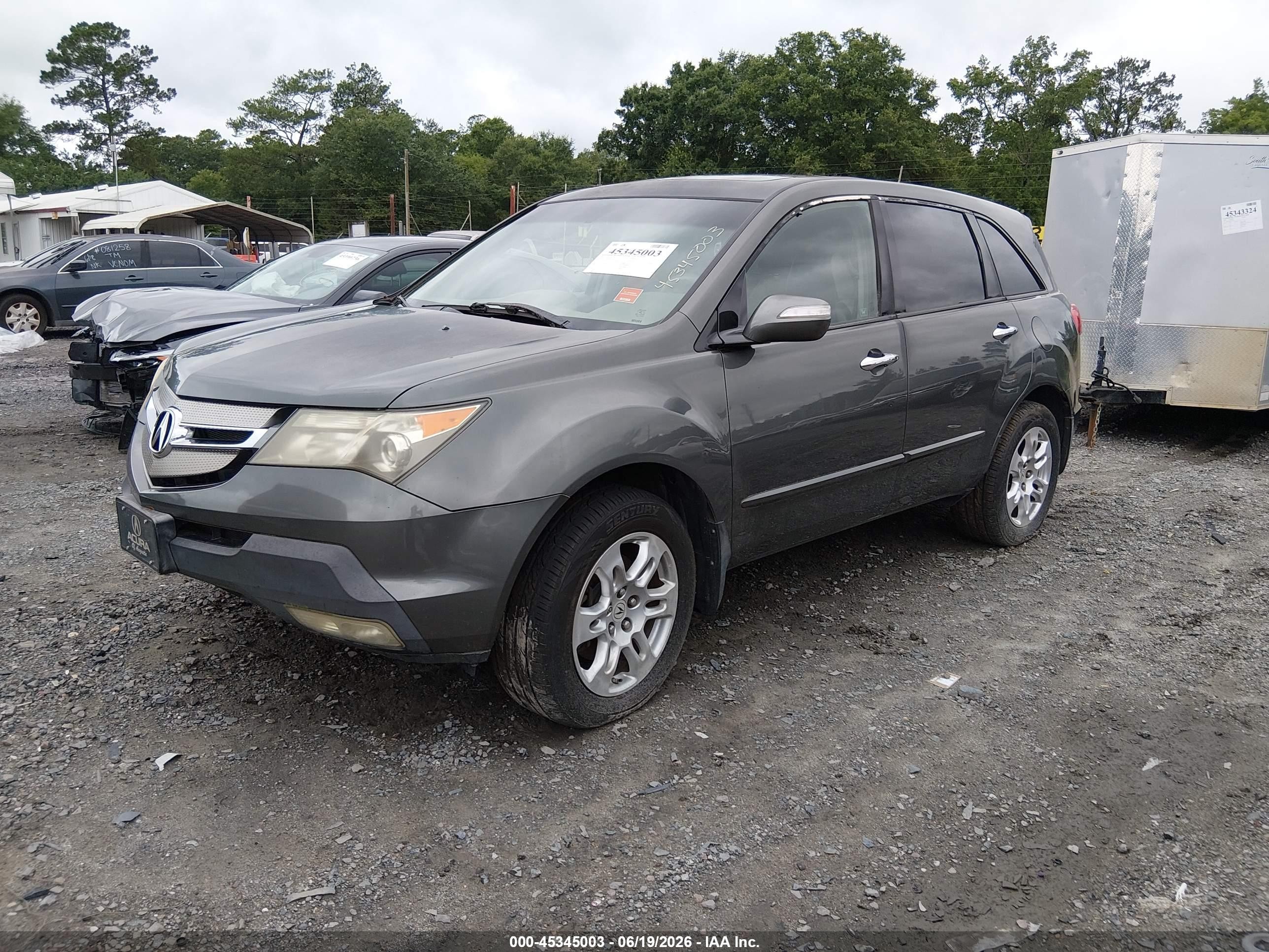 2007 Acura Mdx Technology Package Gray vin: 2HNYD28497H514651