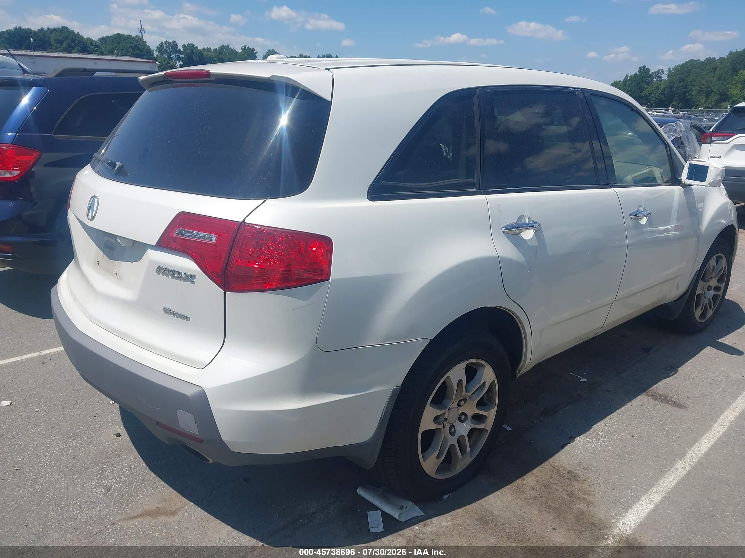 2008 Acura Mdx Technology Package Белый vin: 2HNYD28498H507295