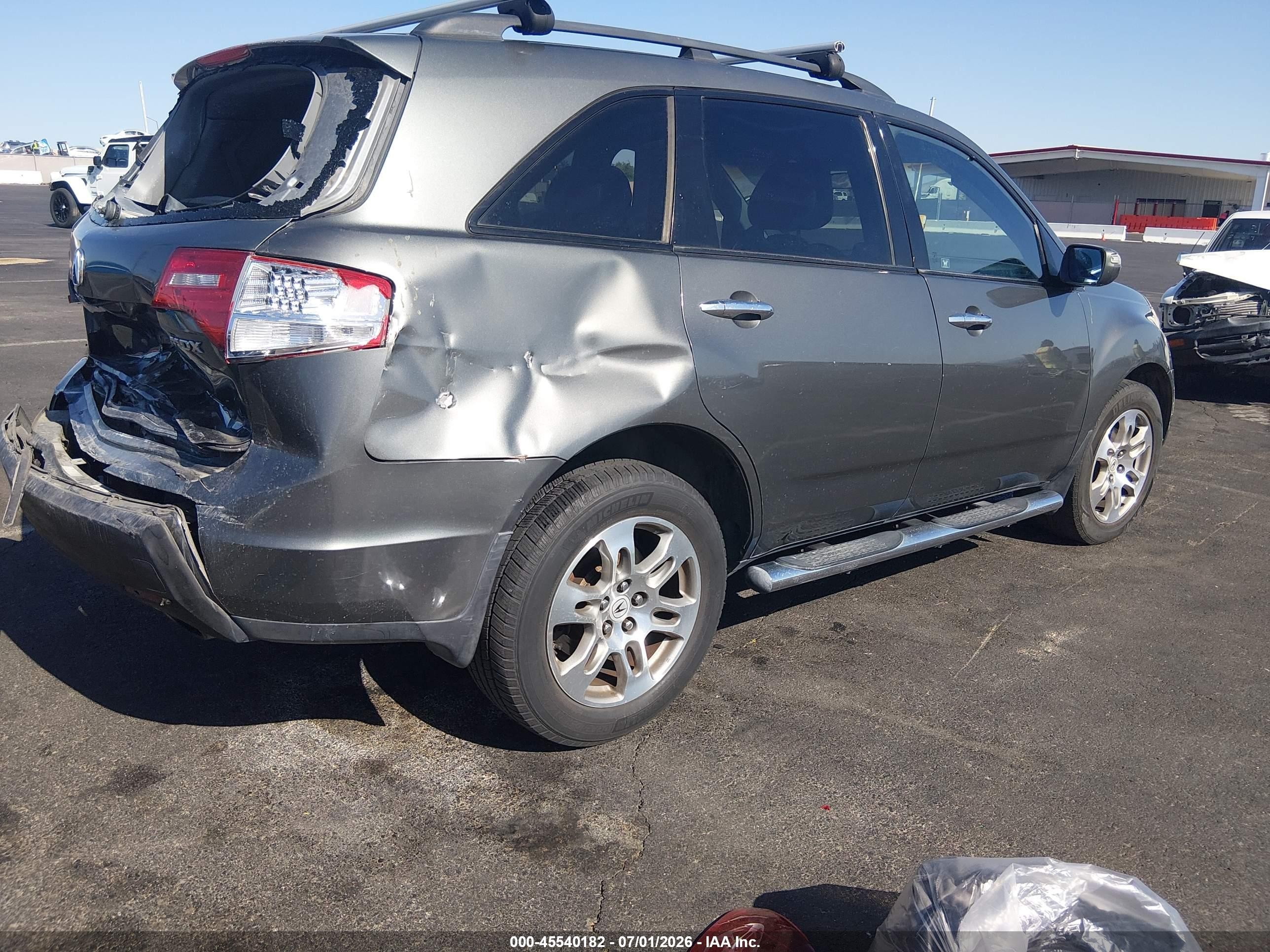 2007 Acura Mdx Technology Package Gray vin: 2HNYD284X7H524766