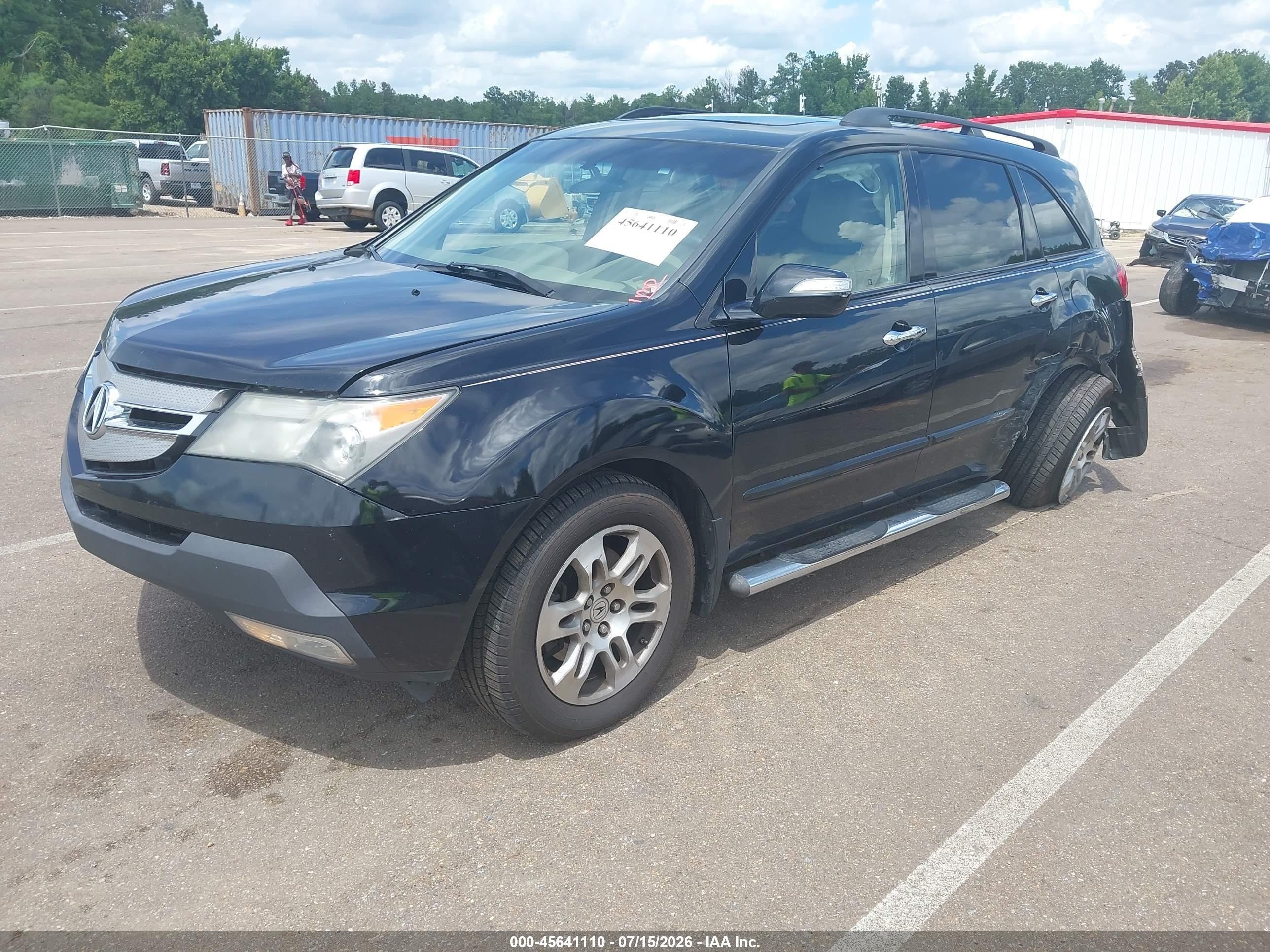 2008 Acura Mdx Technology Package Black vin: 2HNYD284X8H557185