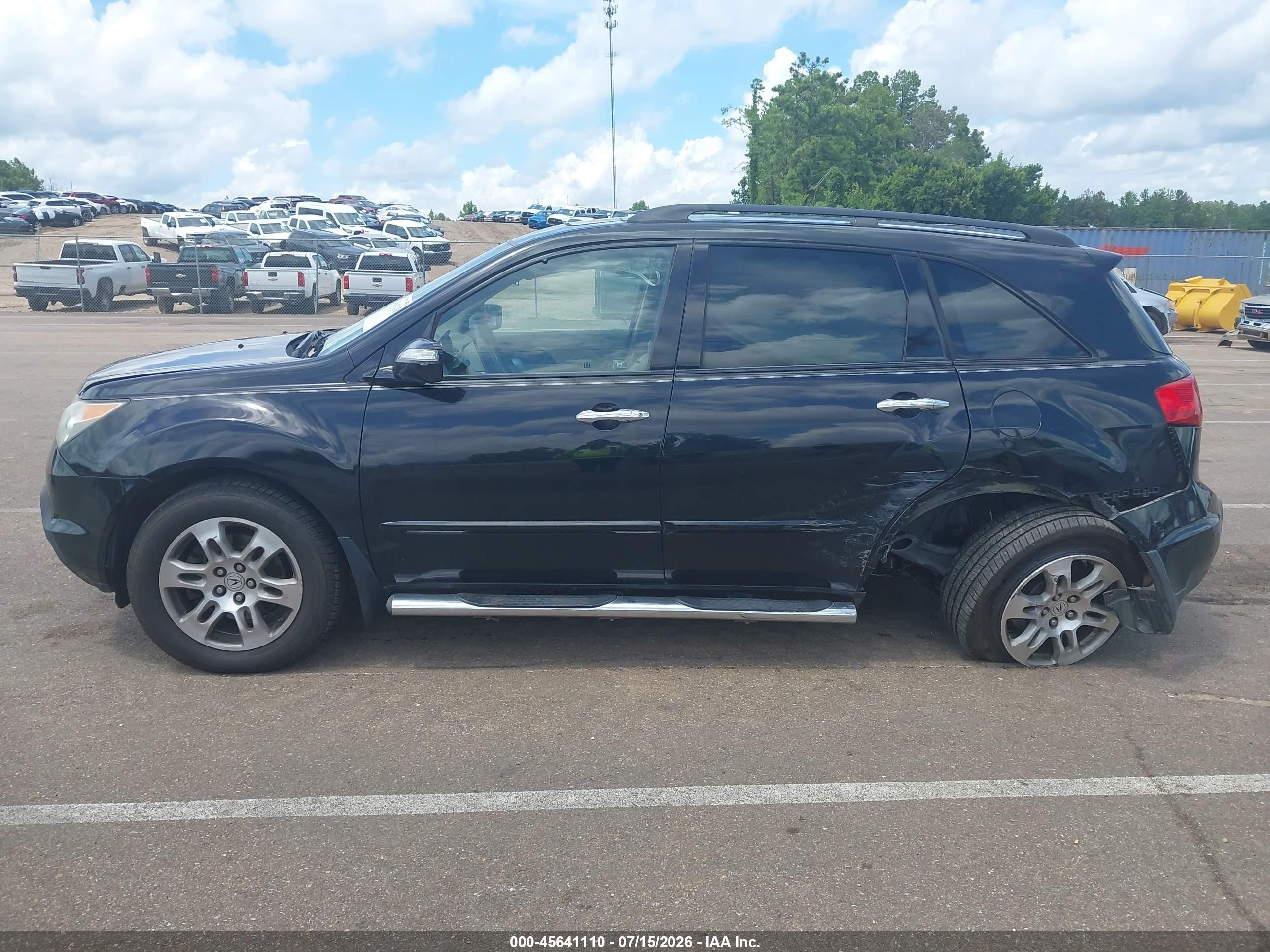 2008 Acura Mdx Technology Package Black vin: 2HNYD284X8H557185