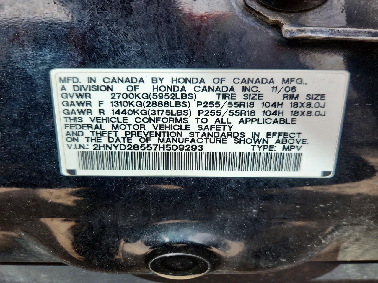2007 Acura Mdx Sport Black vin: 2HNYD28557H509293