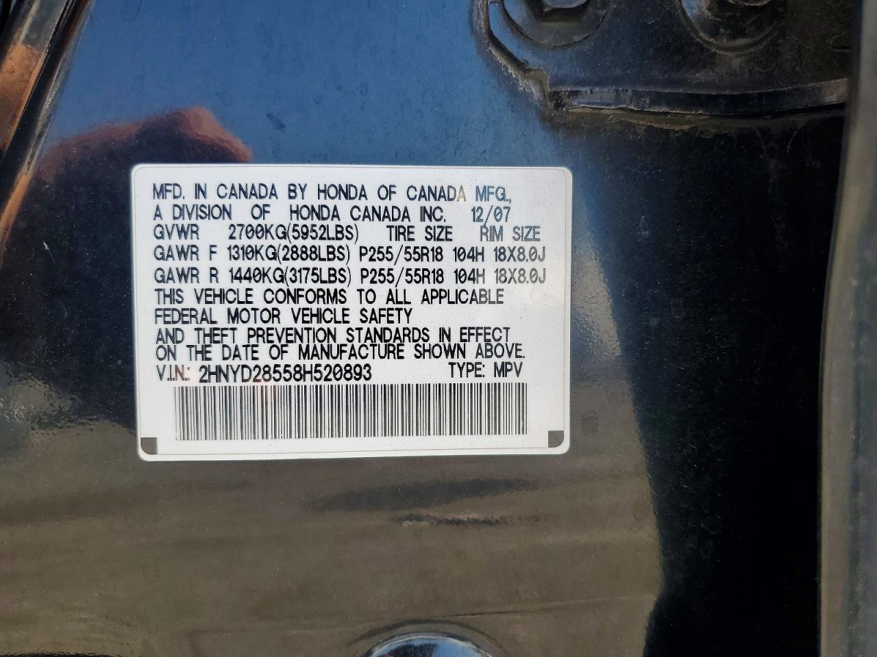 2008 Acura Mdx Sport Black vin: 2HNYD28558H520893