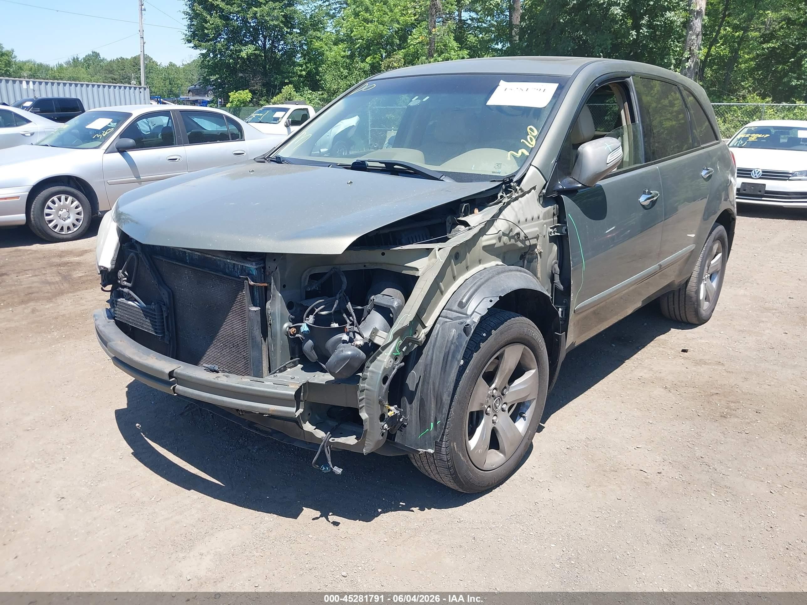 2007 Acura Mdx Sport Package Серый vin: 2HNYD28587H503875