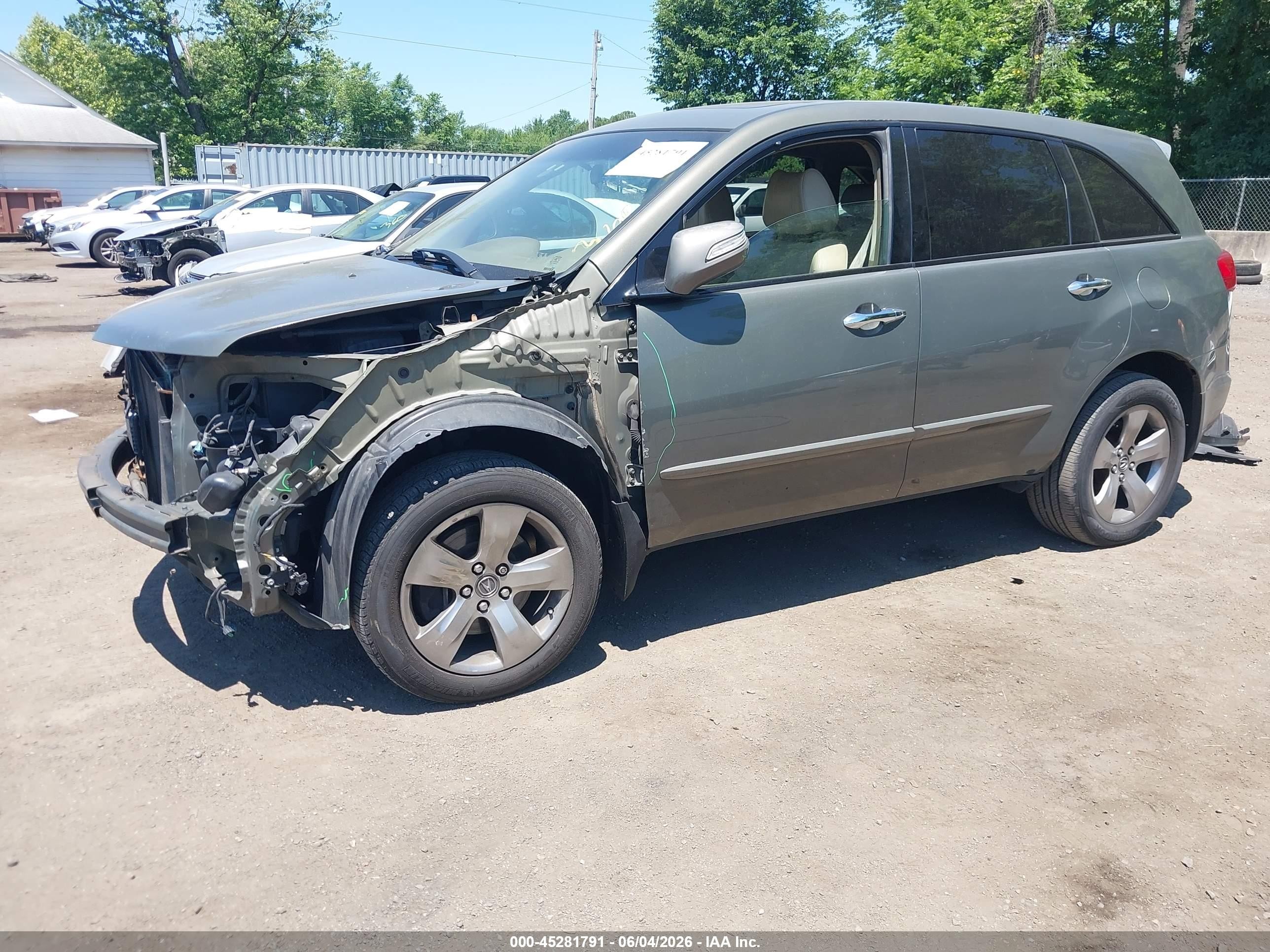 2007 Acura Mdx Sport Package Серый vin: 2HNYD28587H503875