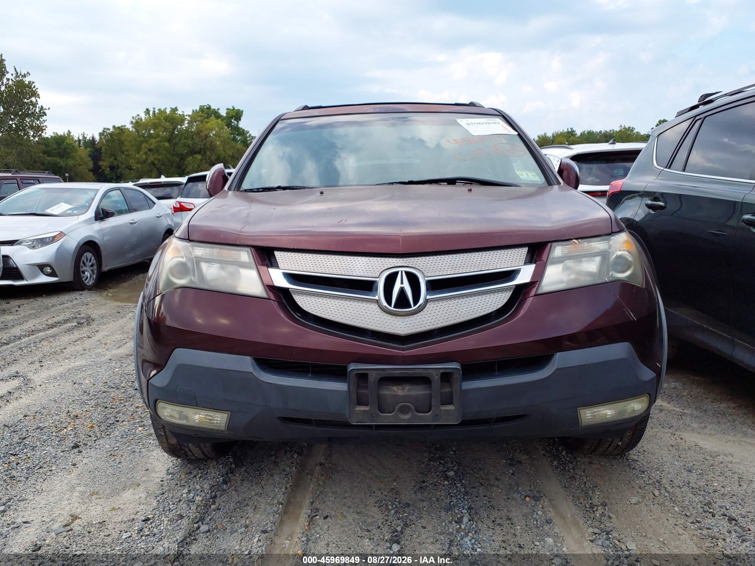2008 Acura Mdx Technology Package Burgundy vin: 2HNYD28608H550005