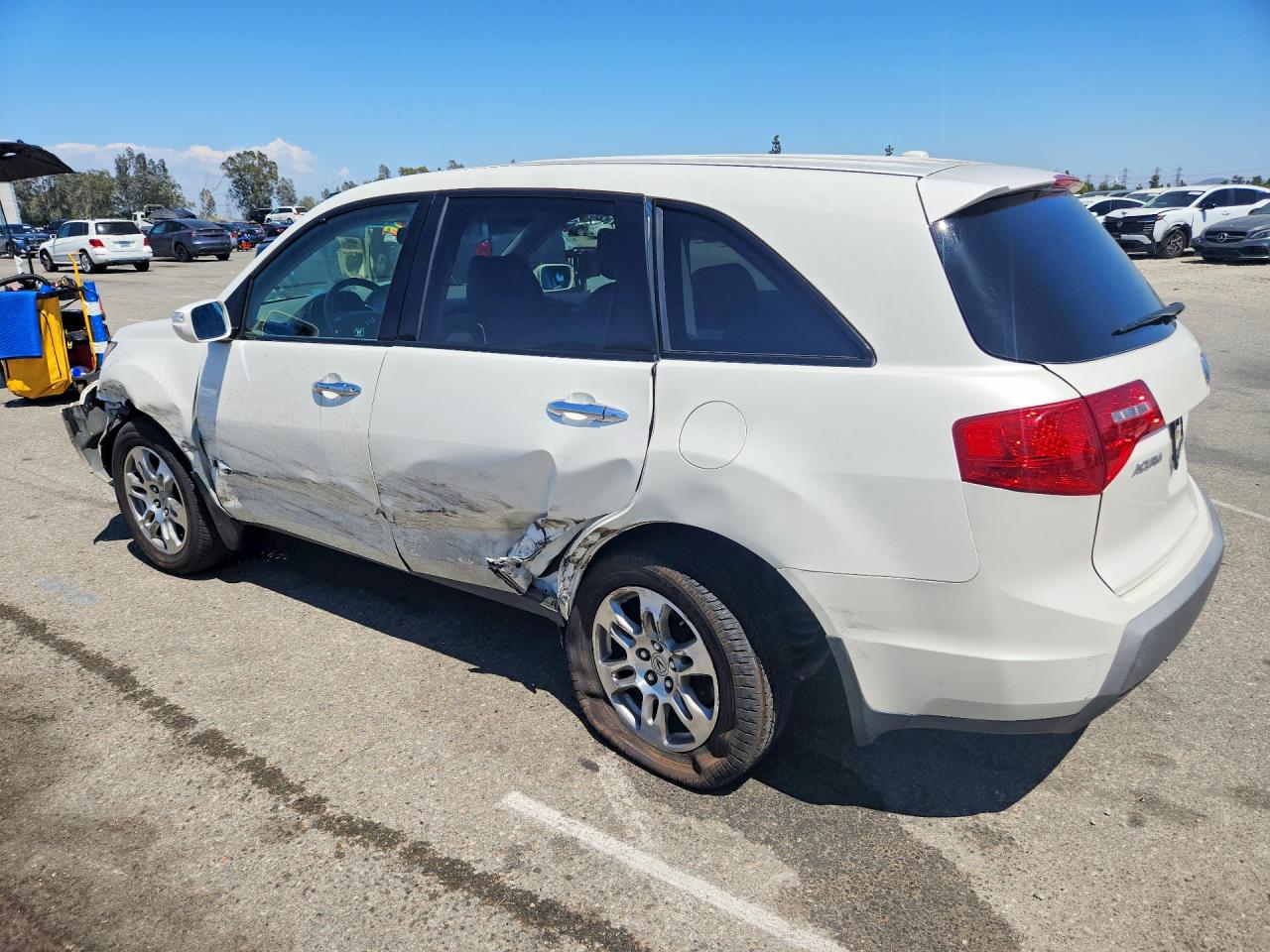 2009 Acura Mdx Technology White vin: 2HNYD28609H506720