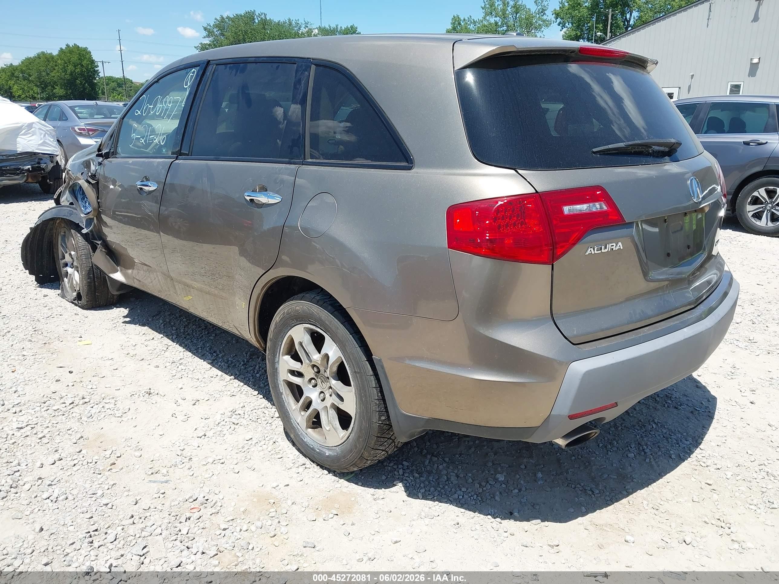 2009 Acura Mdx Technology Package Brown vin: 2HNYD28609H517460