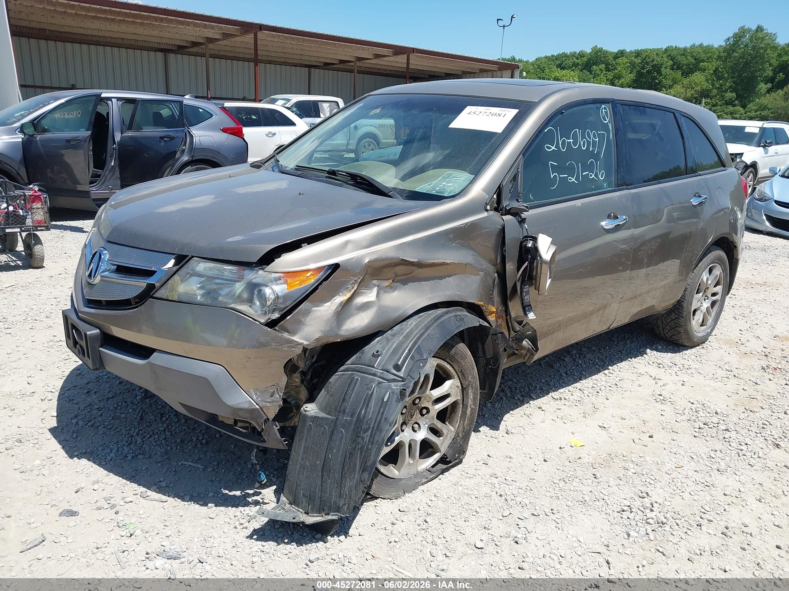2009 Acura Mdx Technology Package Brown vin: 2HNYD28609H517460