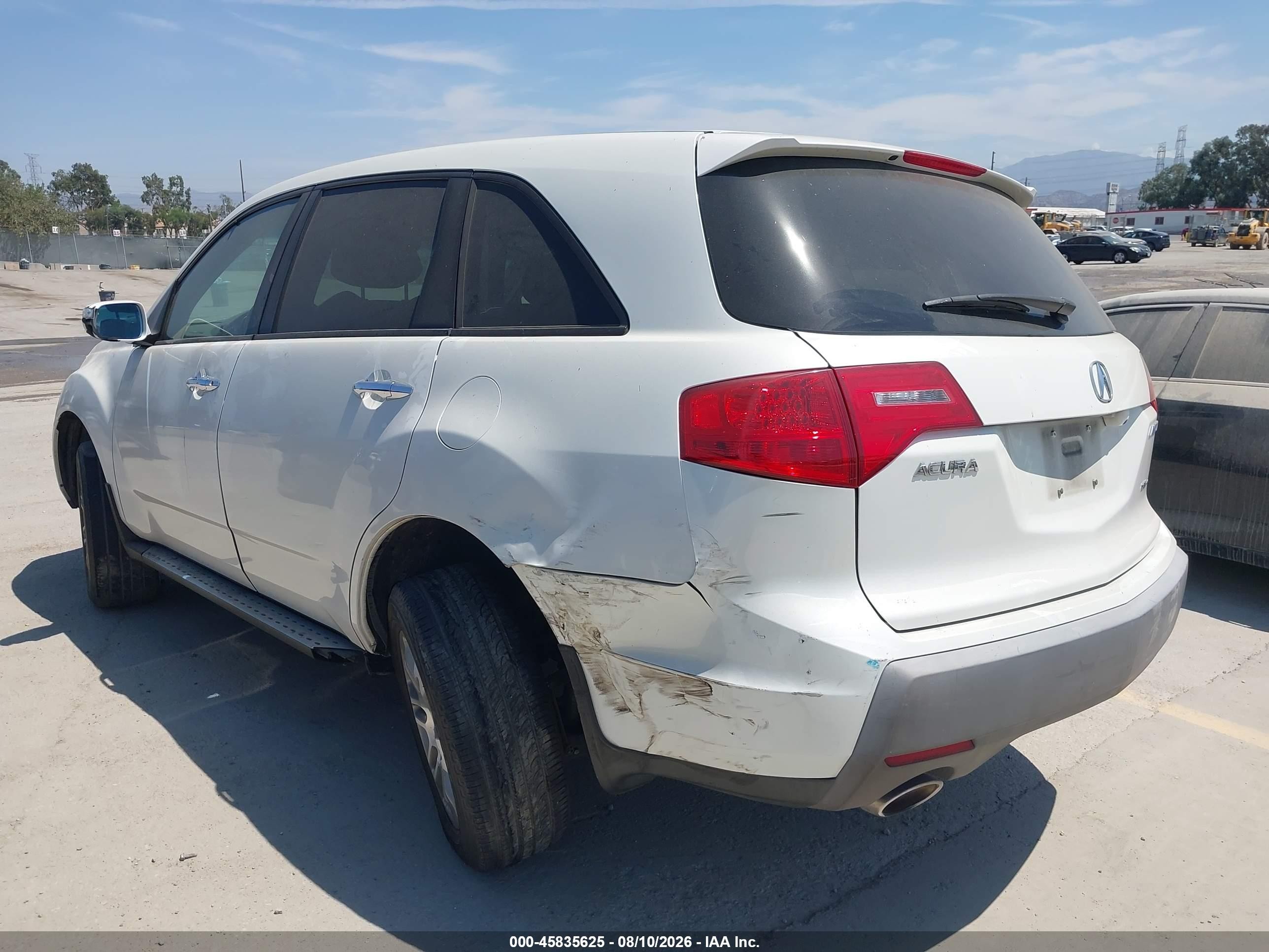 2009 Acura Mdx Technology Package Белый vin: 2HNYD28619H504443