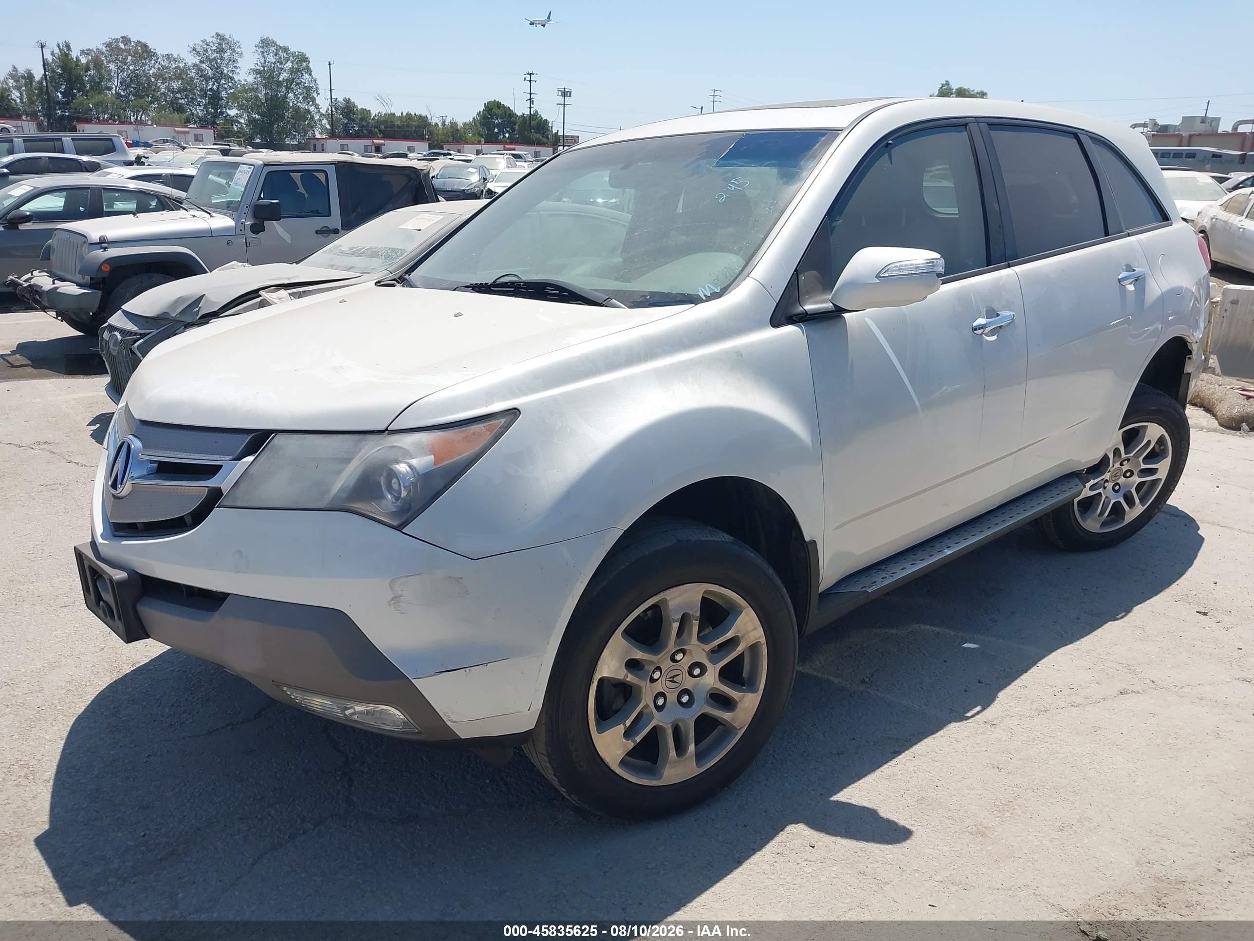 2009 Acura Mdx Technology Package Белый vin: 2HNYD28619H504443