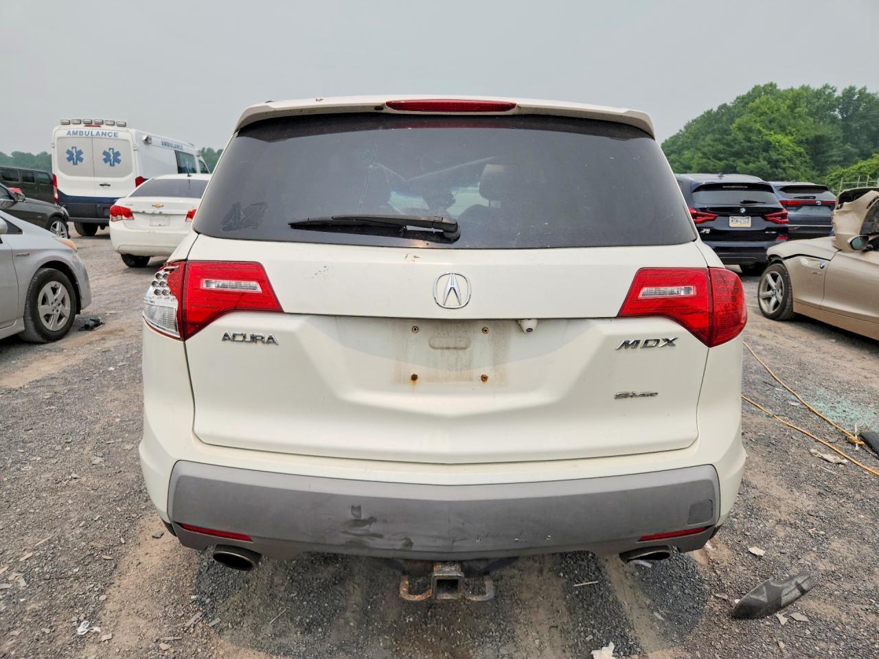 2009 Acura Mdx Technology White vin: 2HNYD28629H503317