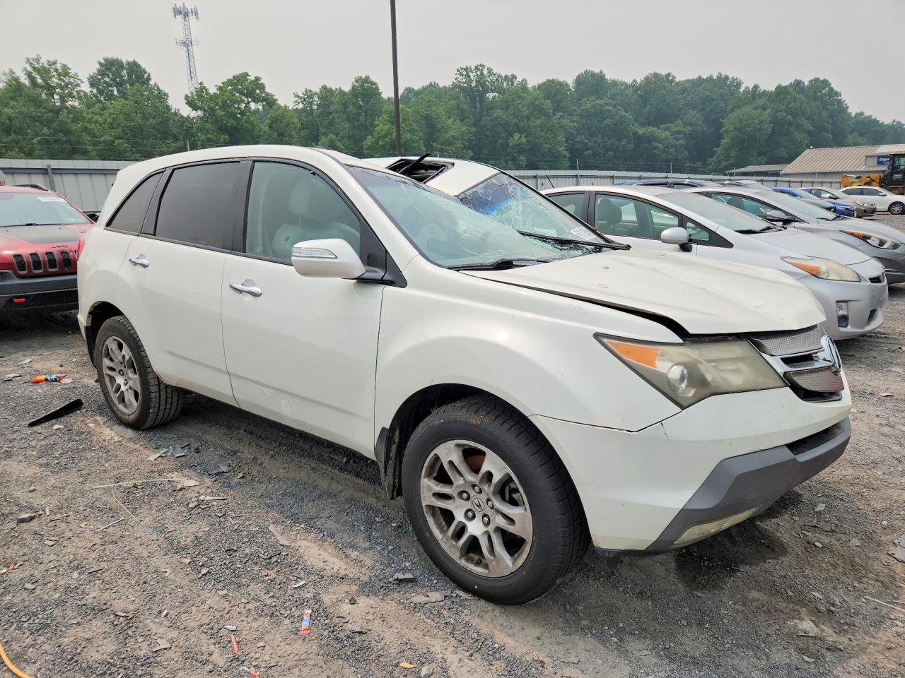 2009 Acura Mdx Technology White vin: 2HNYD28629H503317