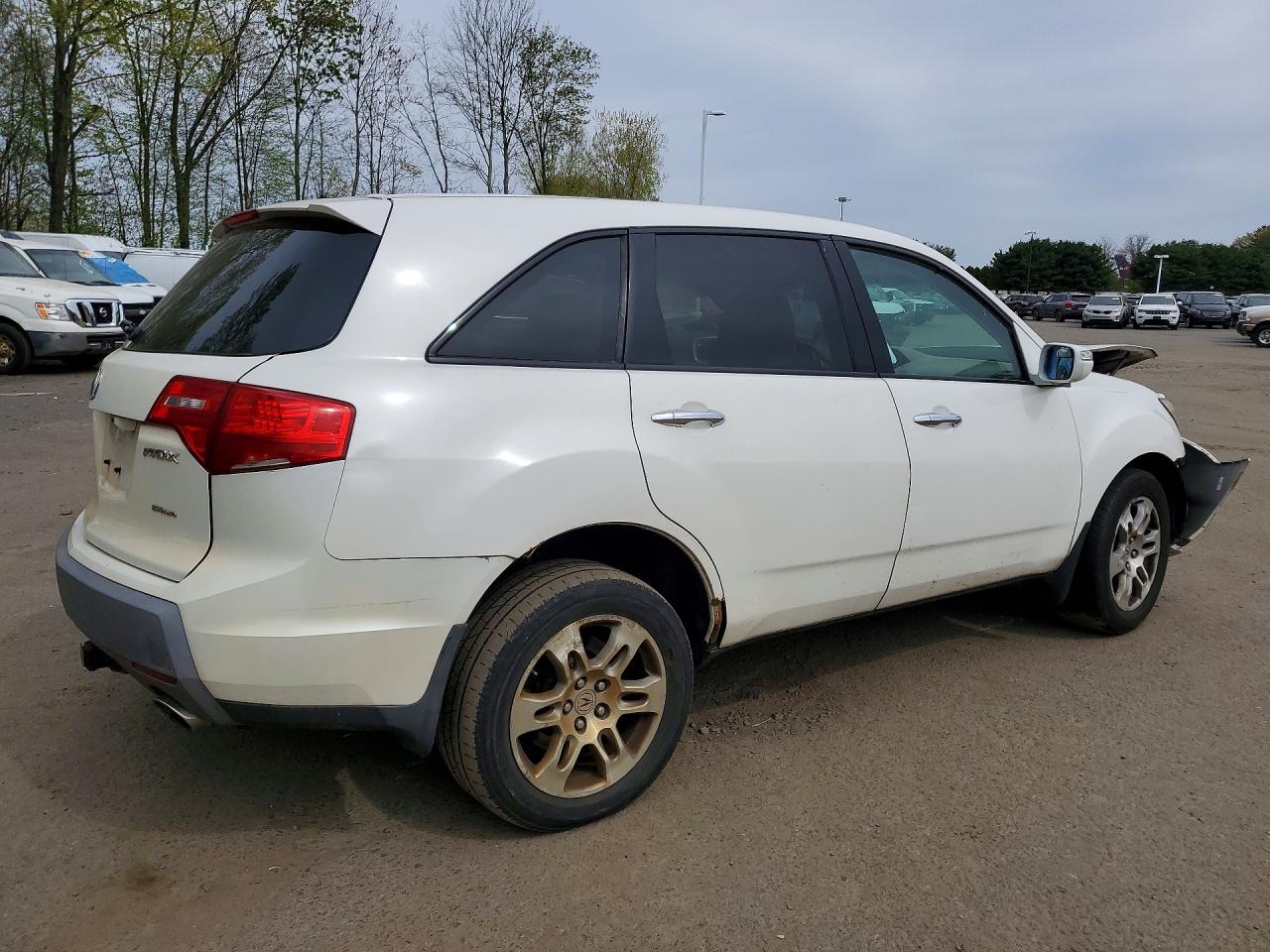 2009 Acura Mdx Technology White vin: 2HNYD28629H505486