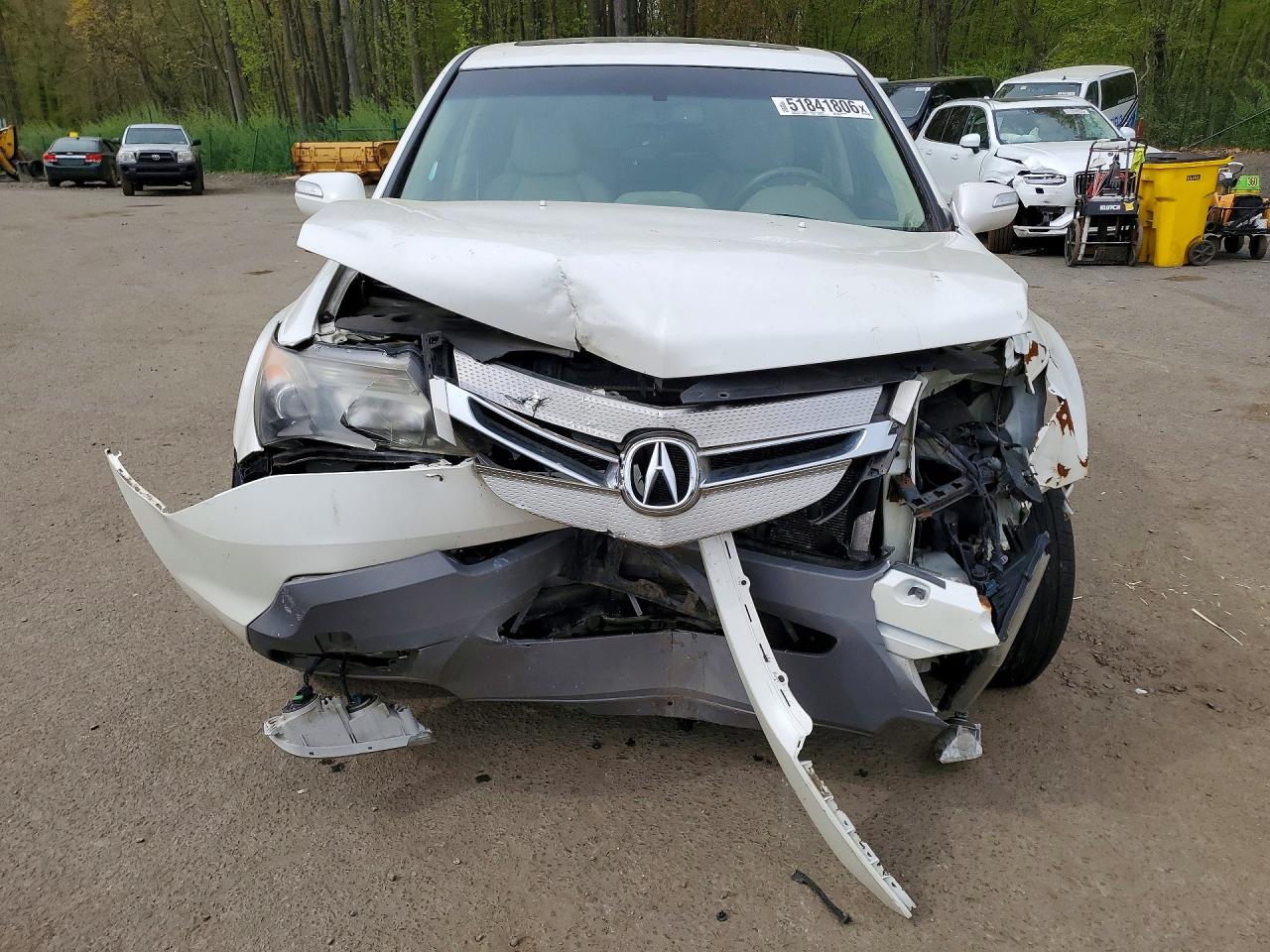2009 Acura Mdx Technology White vin: 2HNYD28629H505486