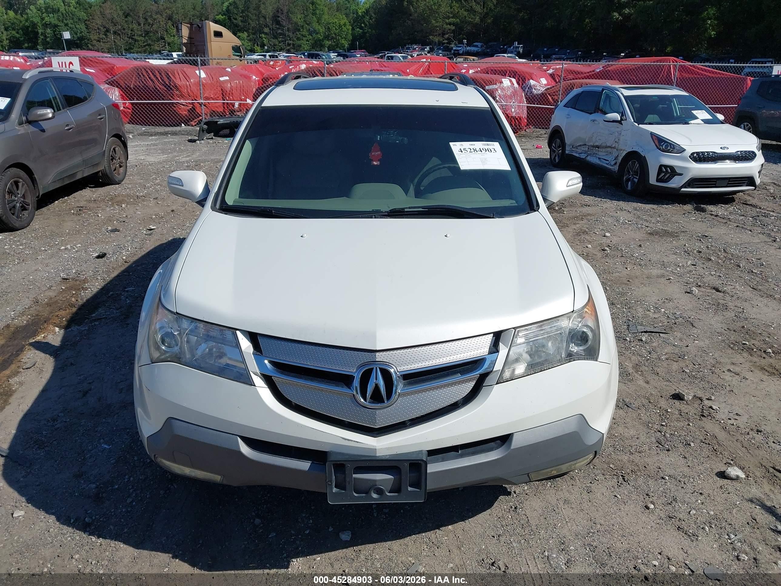 2009 Acura Mdx Technology Package White vin: 2HNYD28629H528377
