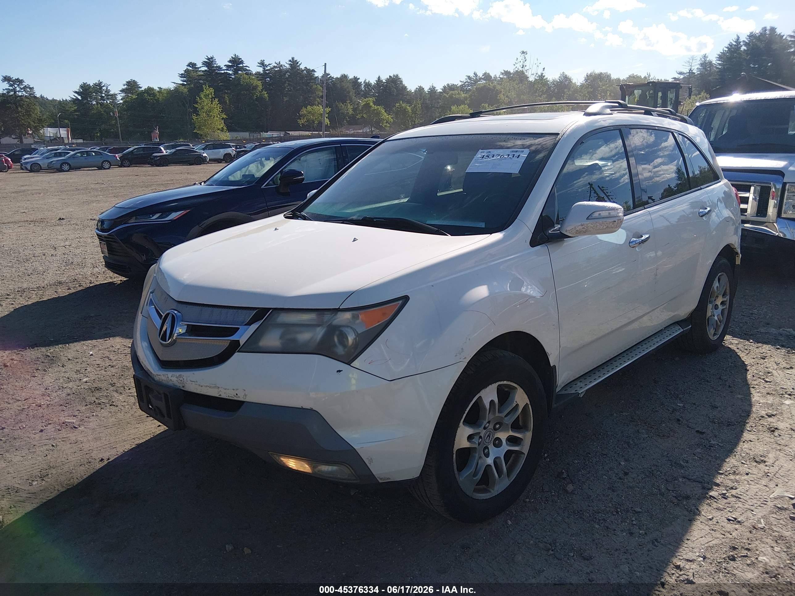 2008 Acura Mdx Technology Package White vin: 2HNYD28638H551553
