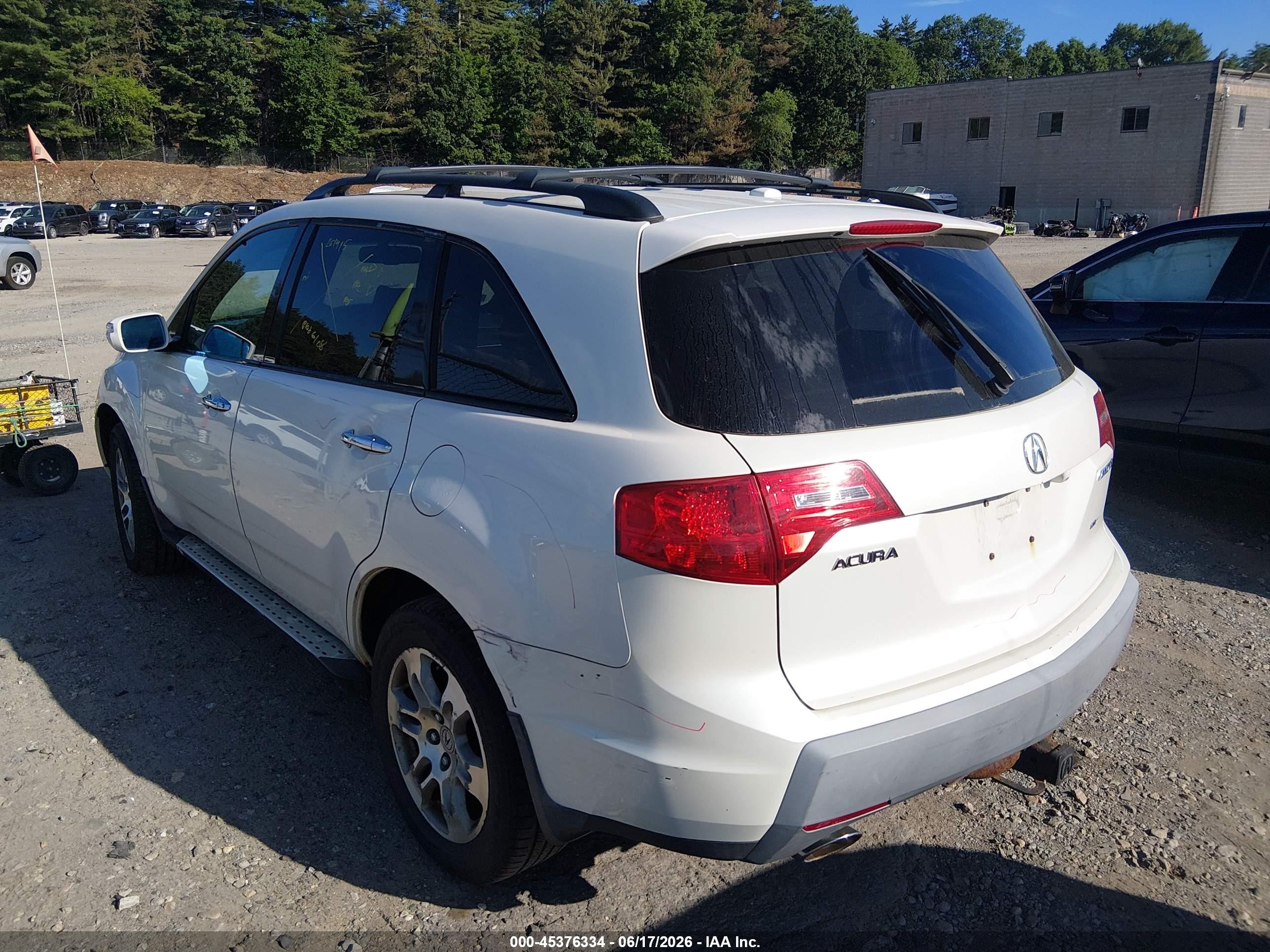 2008 Acura Mdx Technology Package White vin: 2HNYD28638H551553