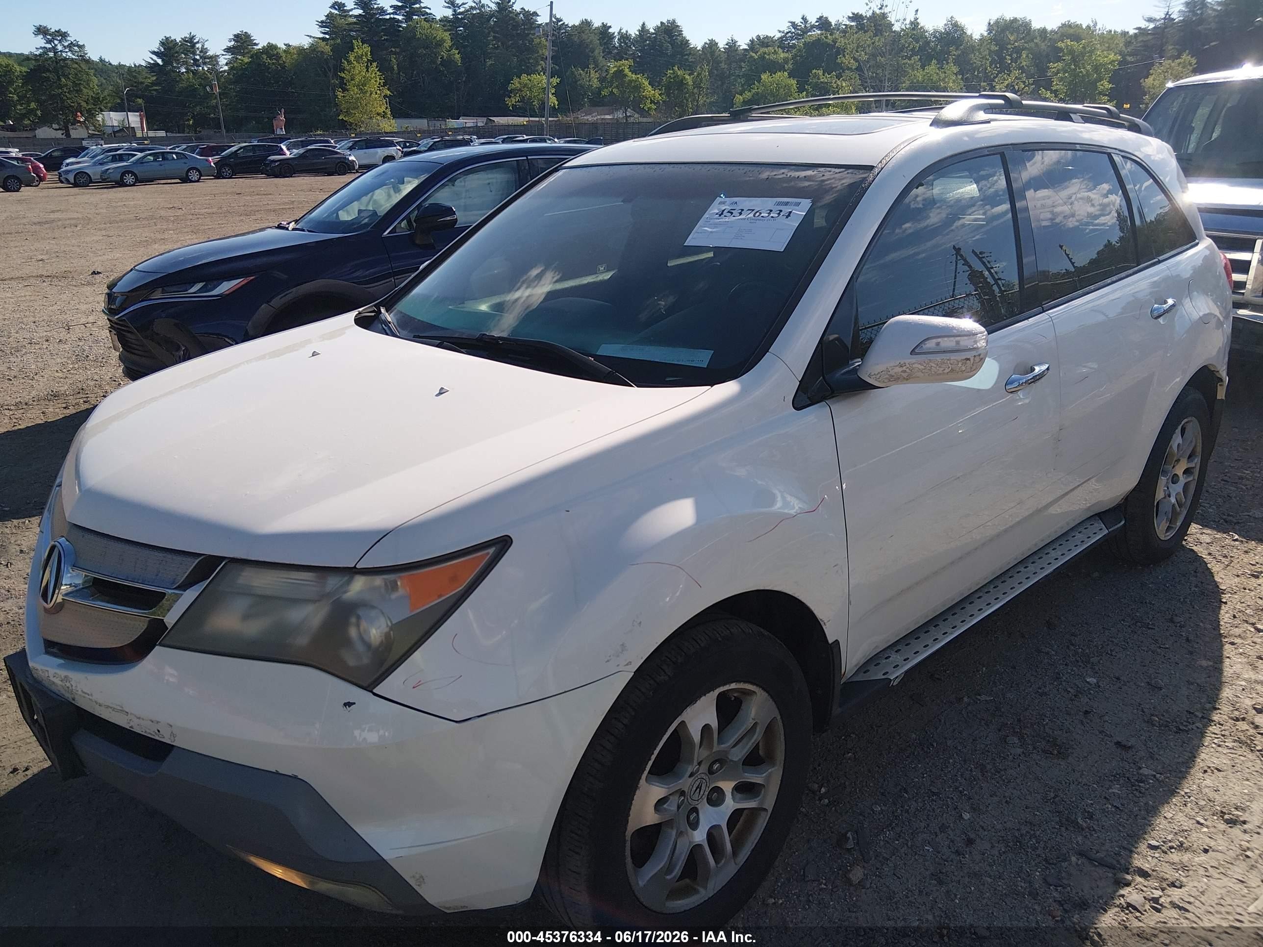 2008 Acura Mdx Technology Package White vin: 2HNYD28638H551553
