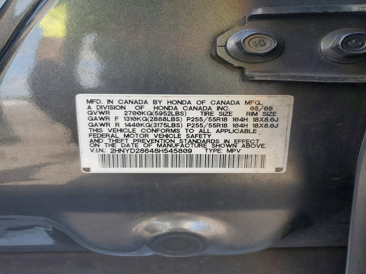 2008 Acura Mdx Technology Gray vin: 2HNYD28648H545809