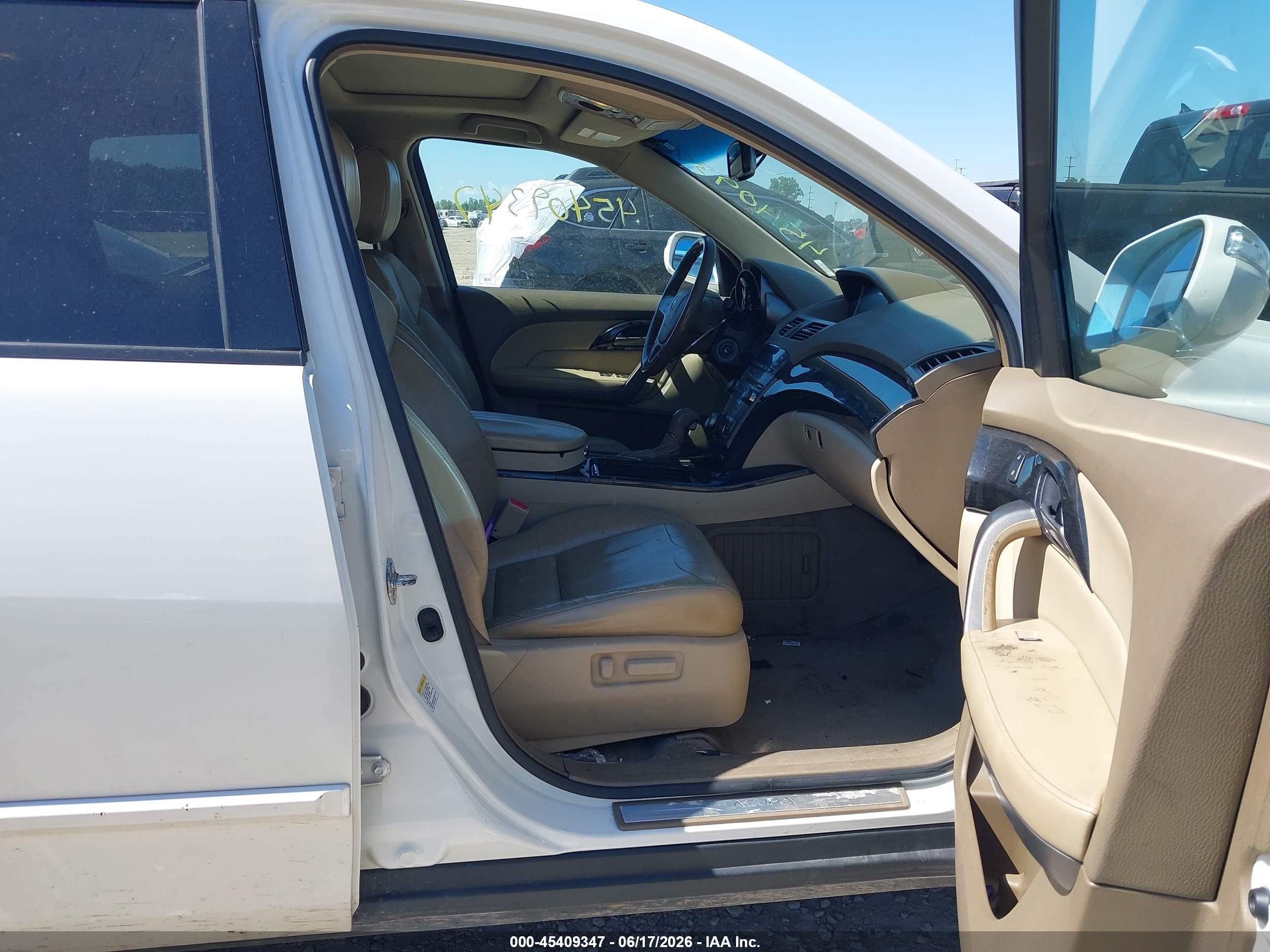 2009 Acura Mdx Technology Package White vin: 2HNYD28669H532013
