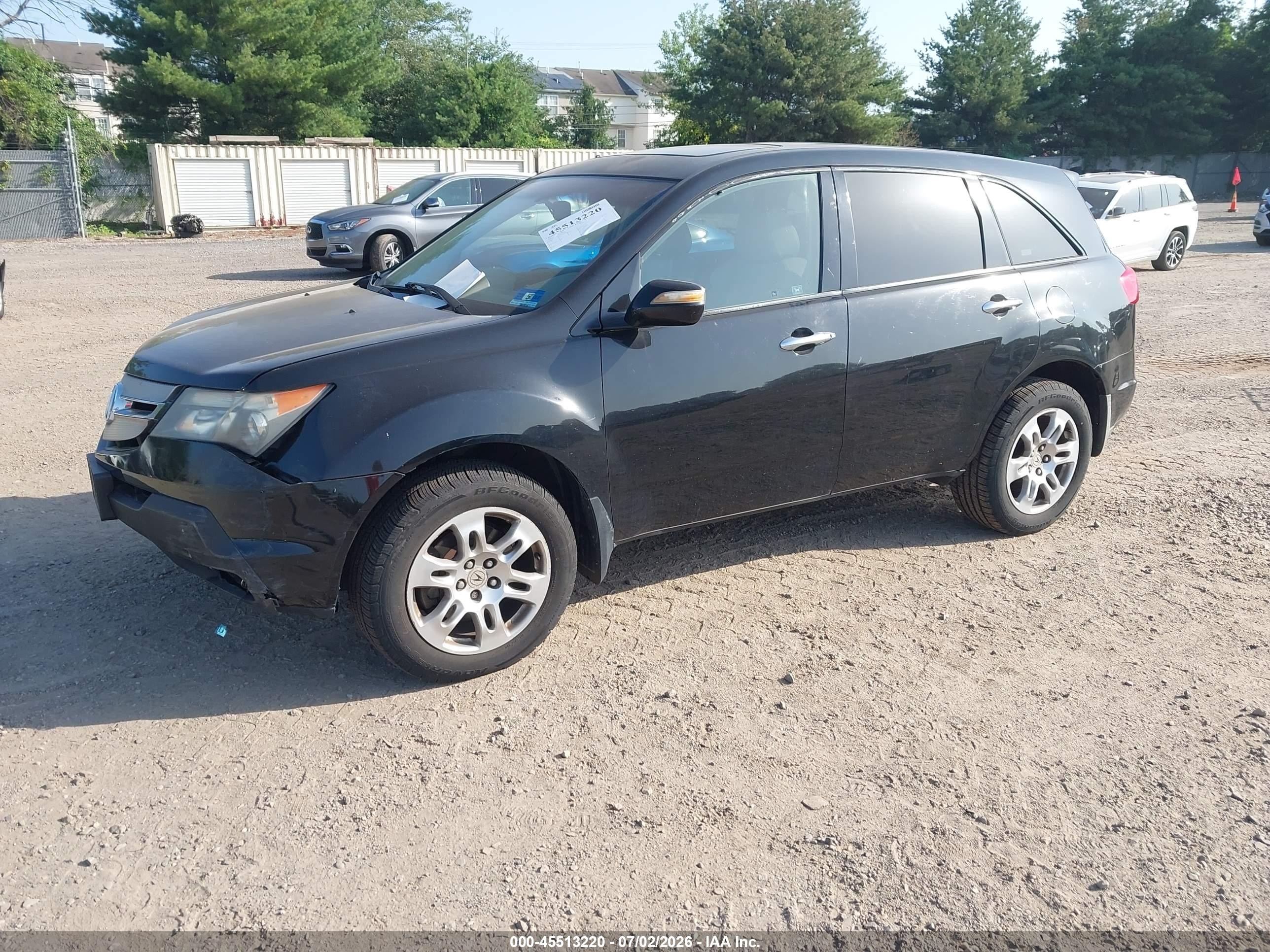 2008 Acura Mdx Technology Package Black vin: 2HNYD28678H546596