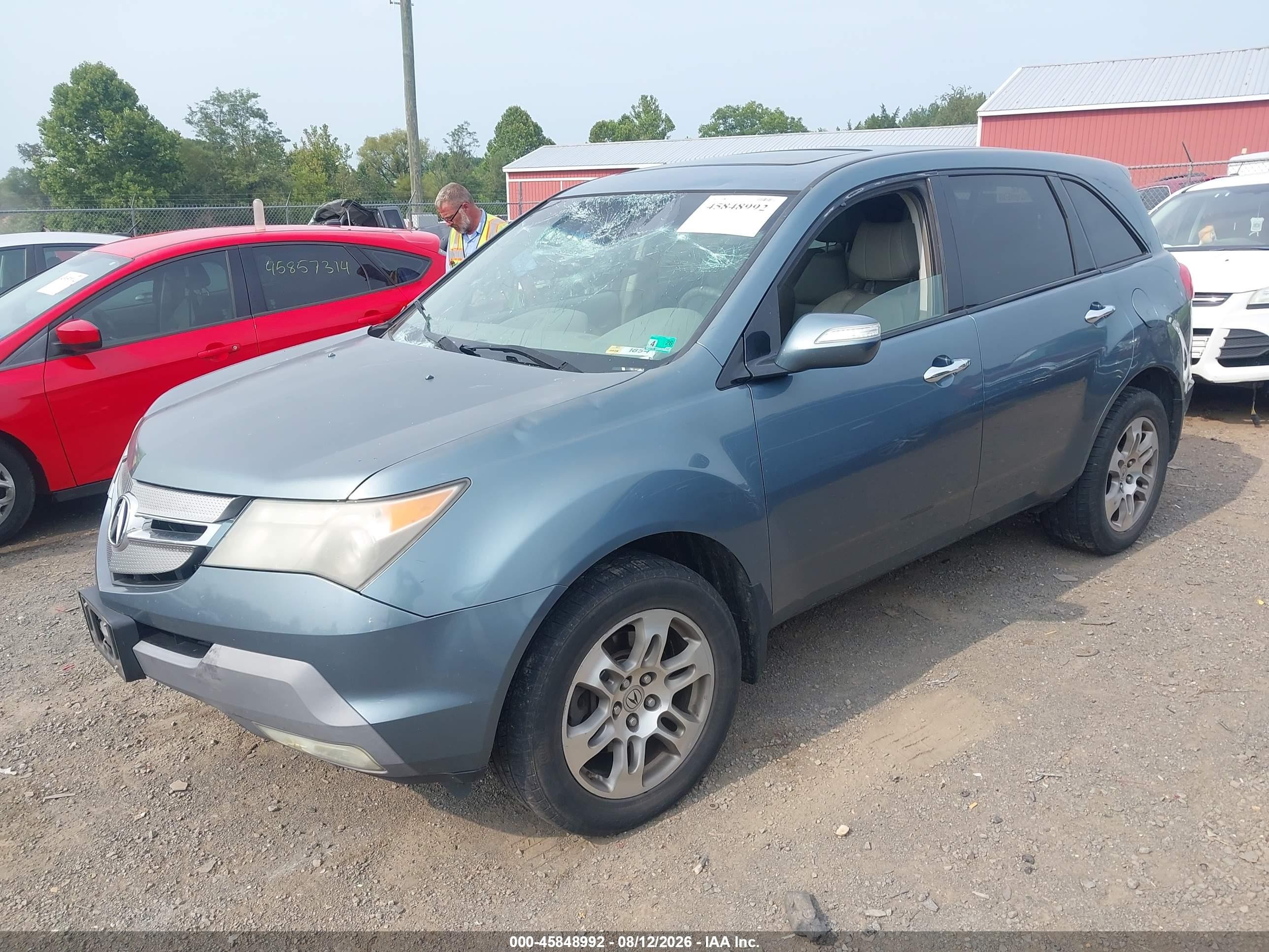 2008 Acura Mdx Technology Package Blue vin: 2HNYD28678H549742