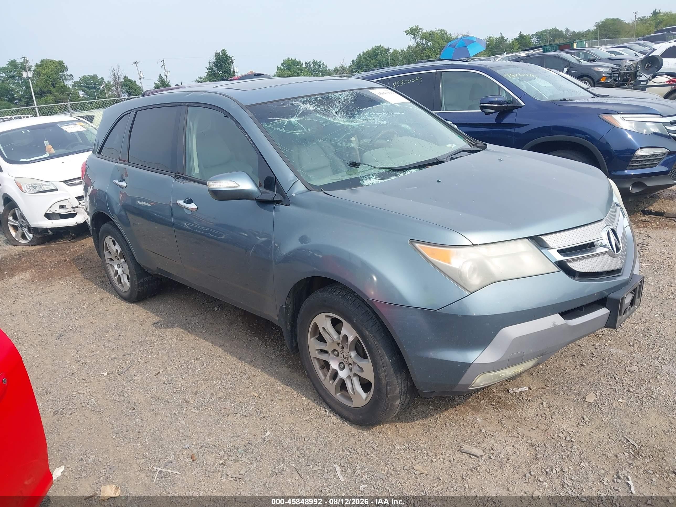 2008 Acura Mdx Technology Package Blue vin: 2HNYD28678H549742