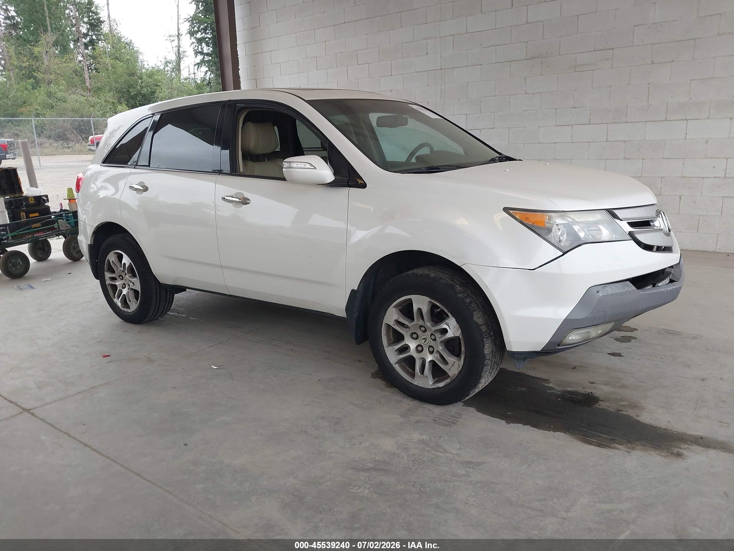 2008 Acura Mdx Technology Package White vin: 2HNYD28678H551376