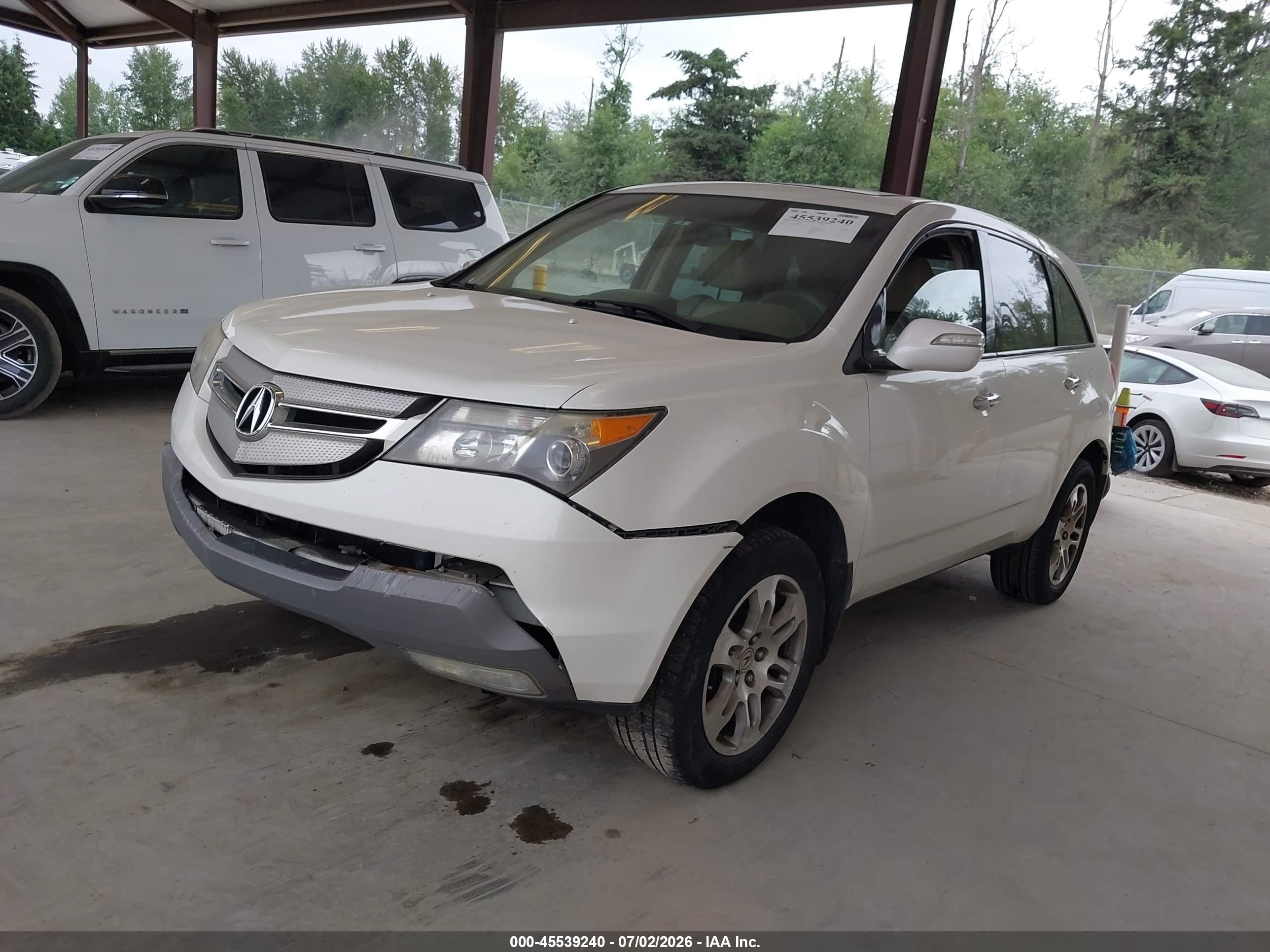 2008 Acura Mdx Technology Package White vin: 2HNYD28678H551376