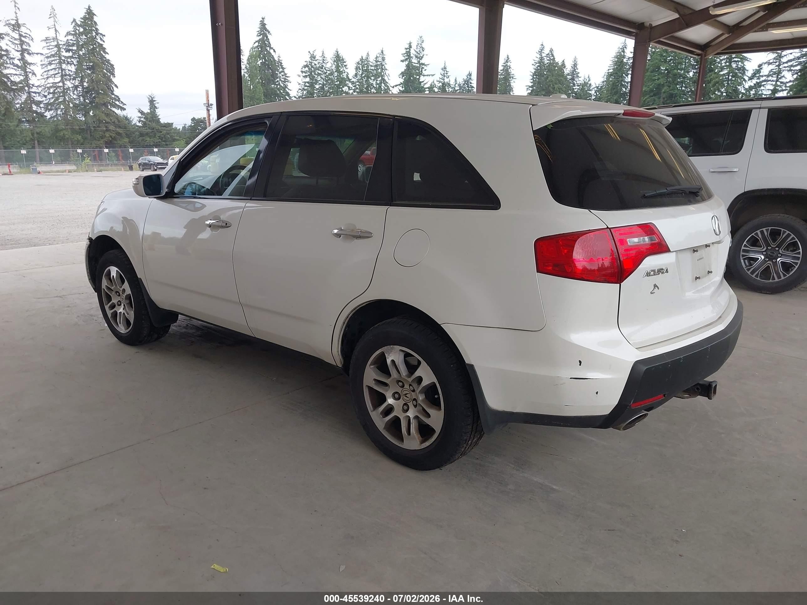 2008 Acura Mdx Technology Package White vin: 2HNYD28678H551376