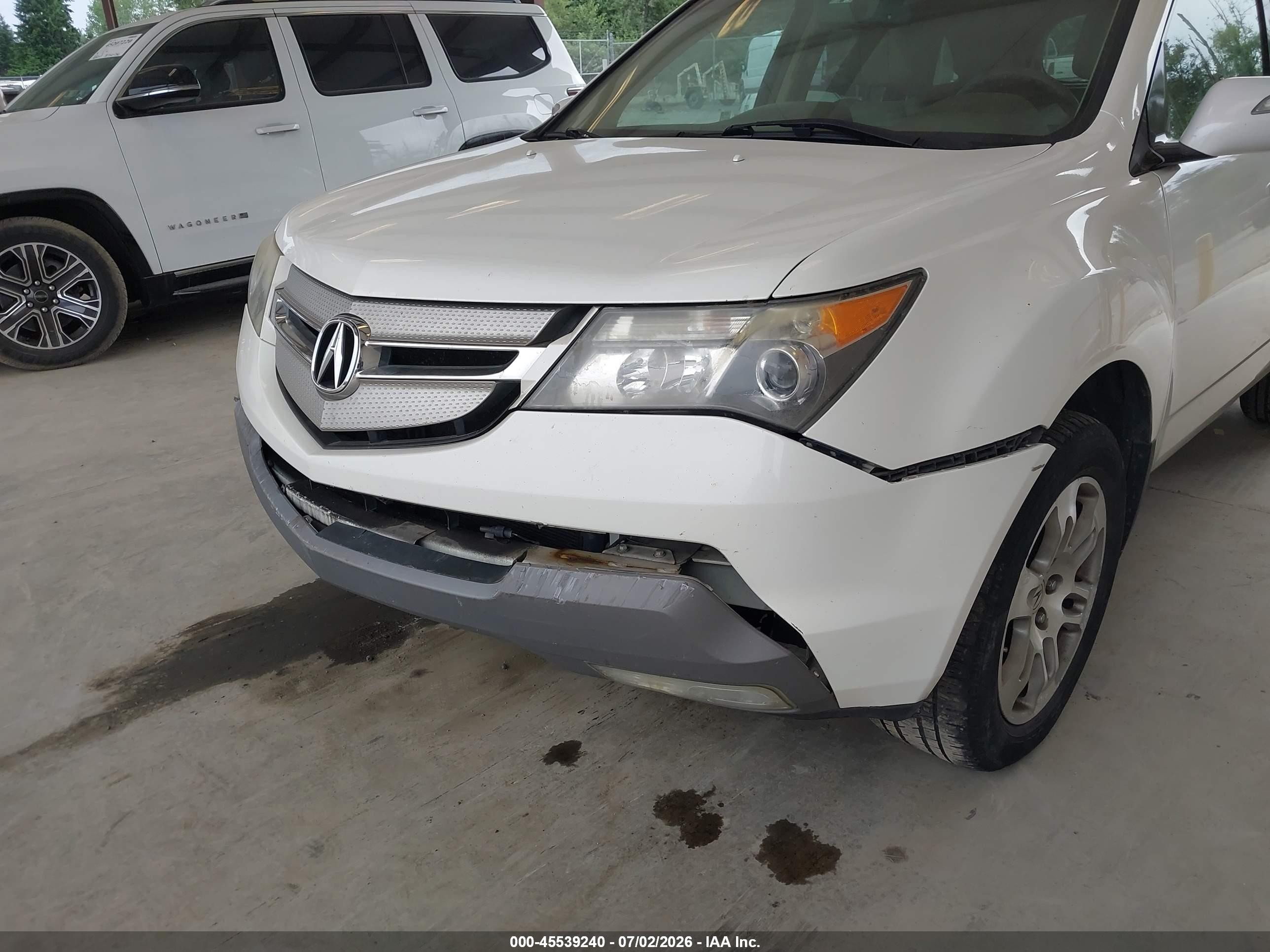 2008 Acura Mdx Technology Package White vin: 2HNYD28678H551376