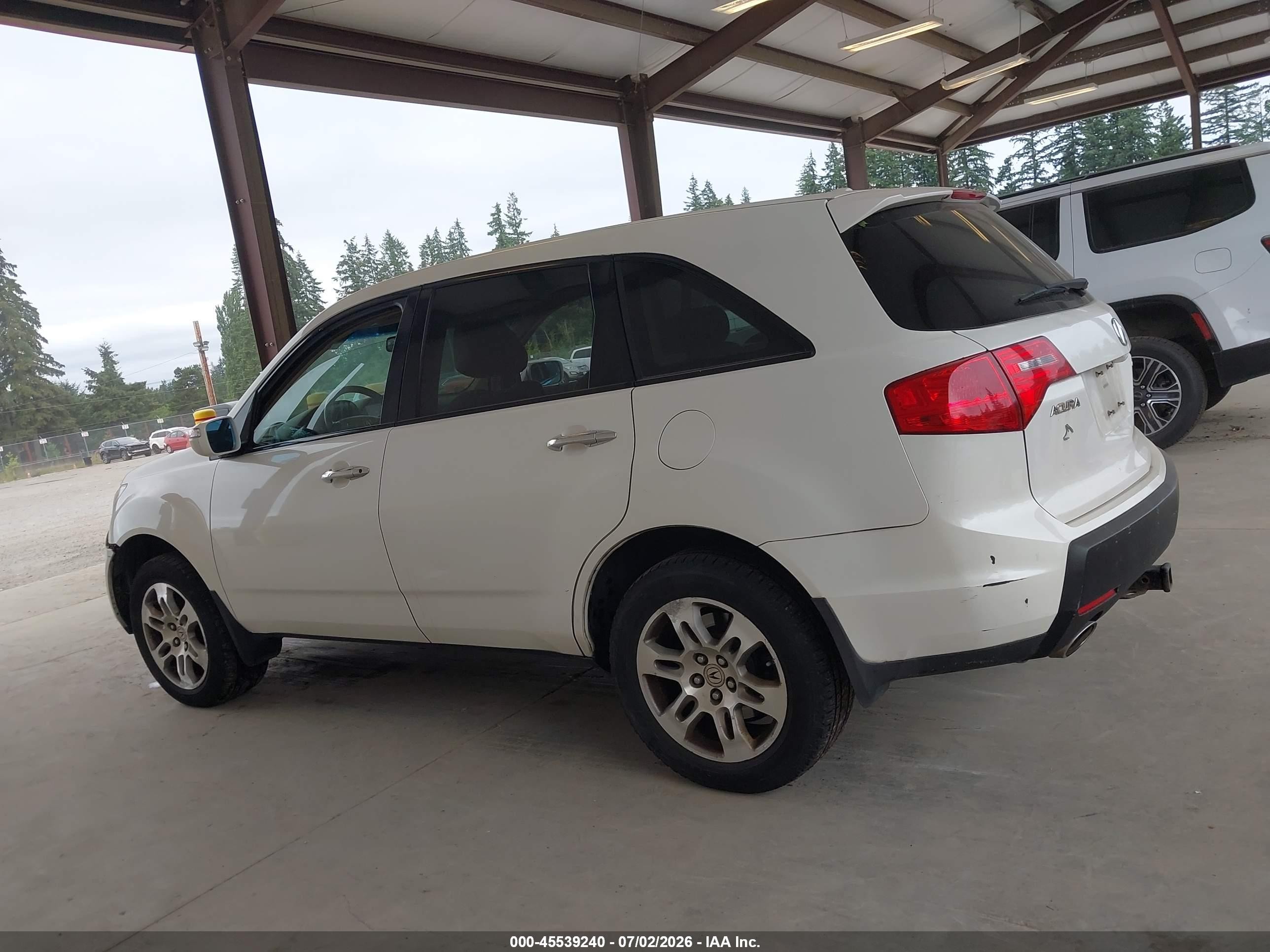 2008 Acura Mdx Technology Package White vin: 2HNYD28678H551376