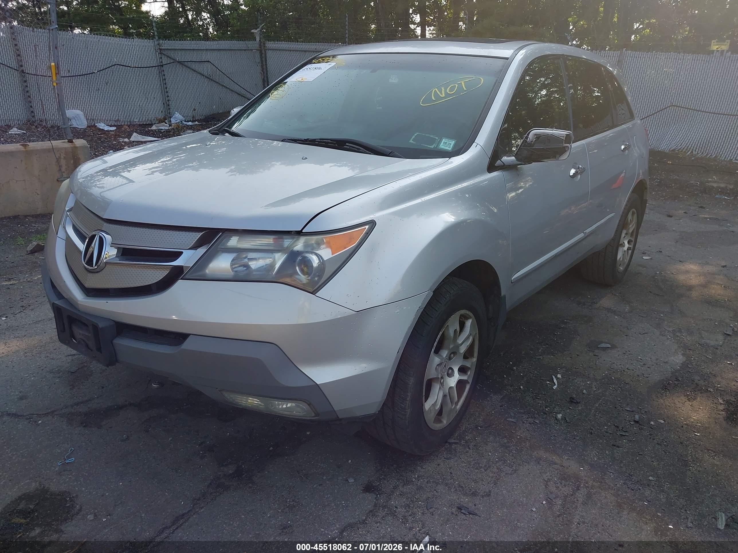 2008 Acura Mdx Technology Package Silver vin: 2HNYD28678H556299