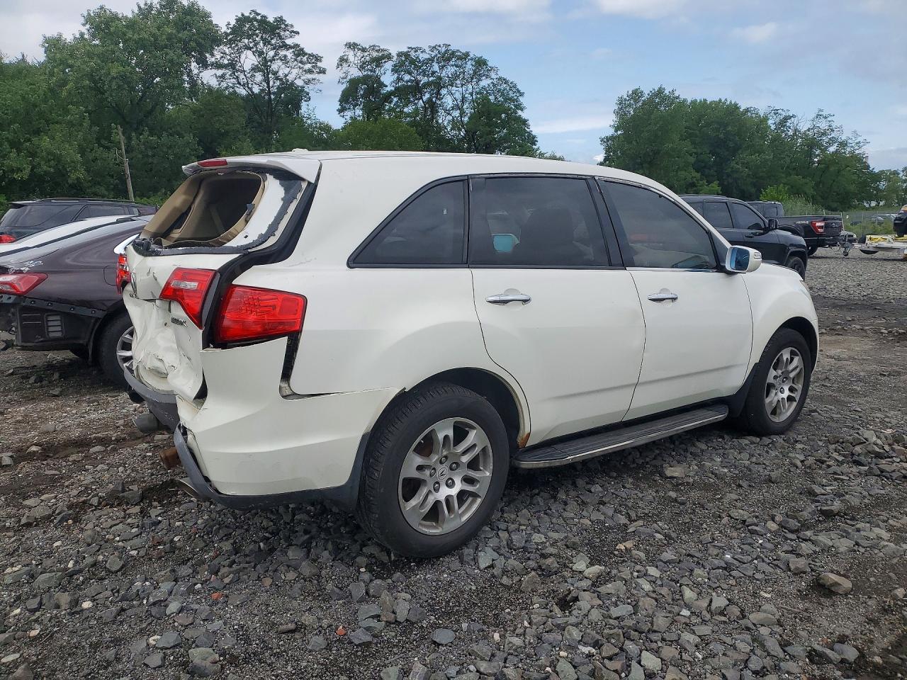 2009 Acura Mdx Technology White vin: 2HNYD28699H512189
