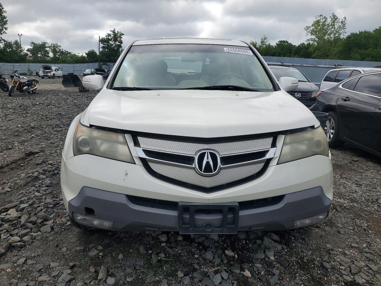2009 Acura Mdx Technology White vin: 2HNYD28699H512189