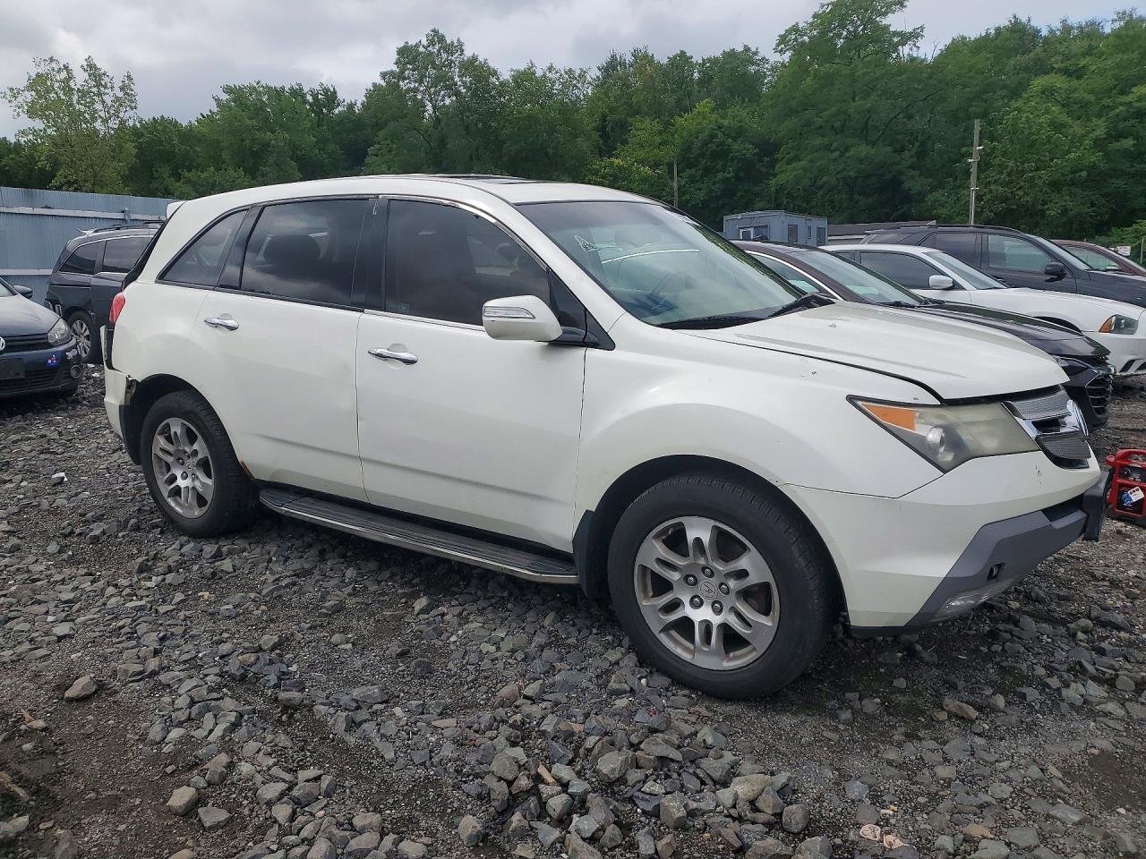 2009 Acura Mdx Technology White vin: 2HNYD28699H512189