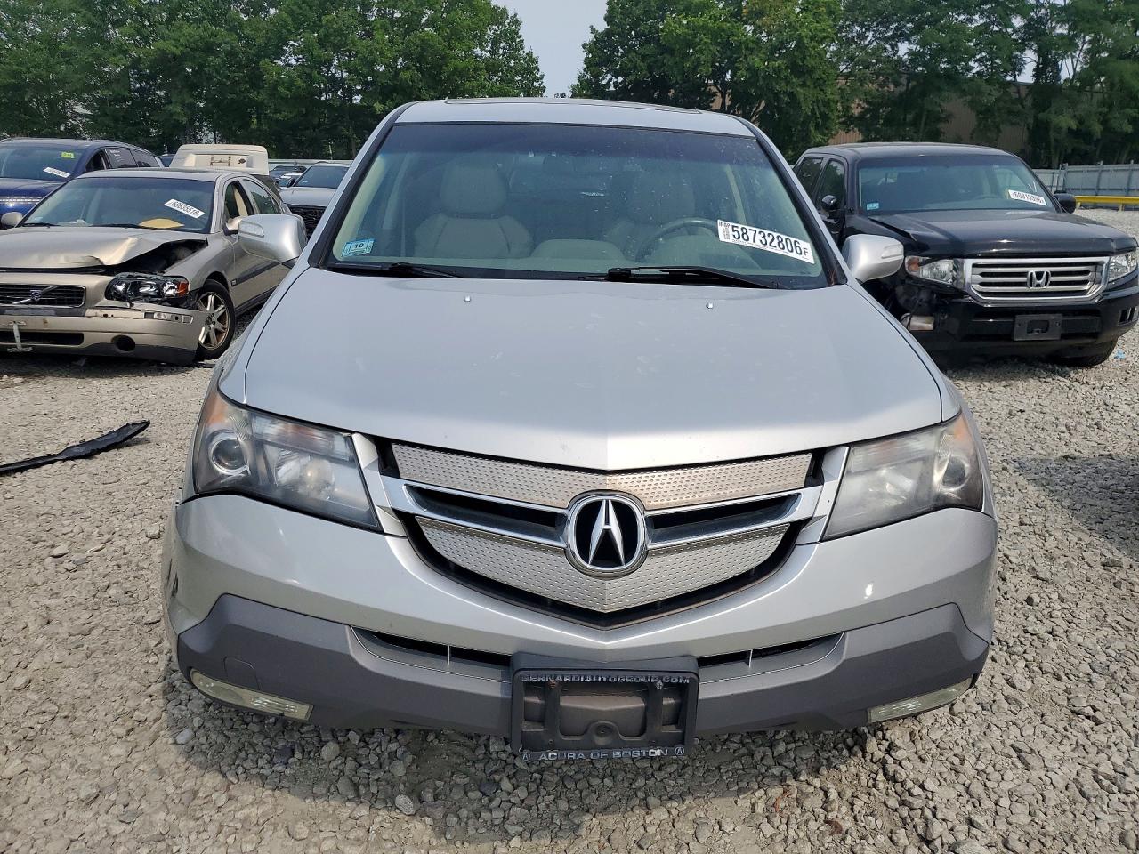 2009 Acura Mdx Technology Silver vin: 2HNYD286X9H522214