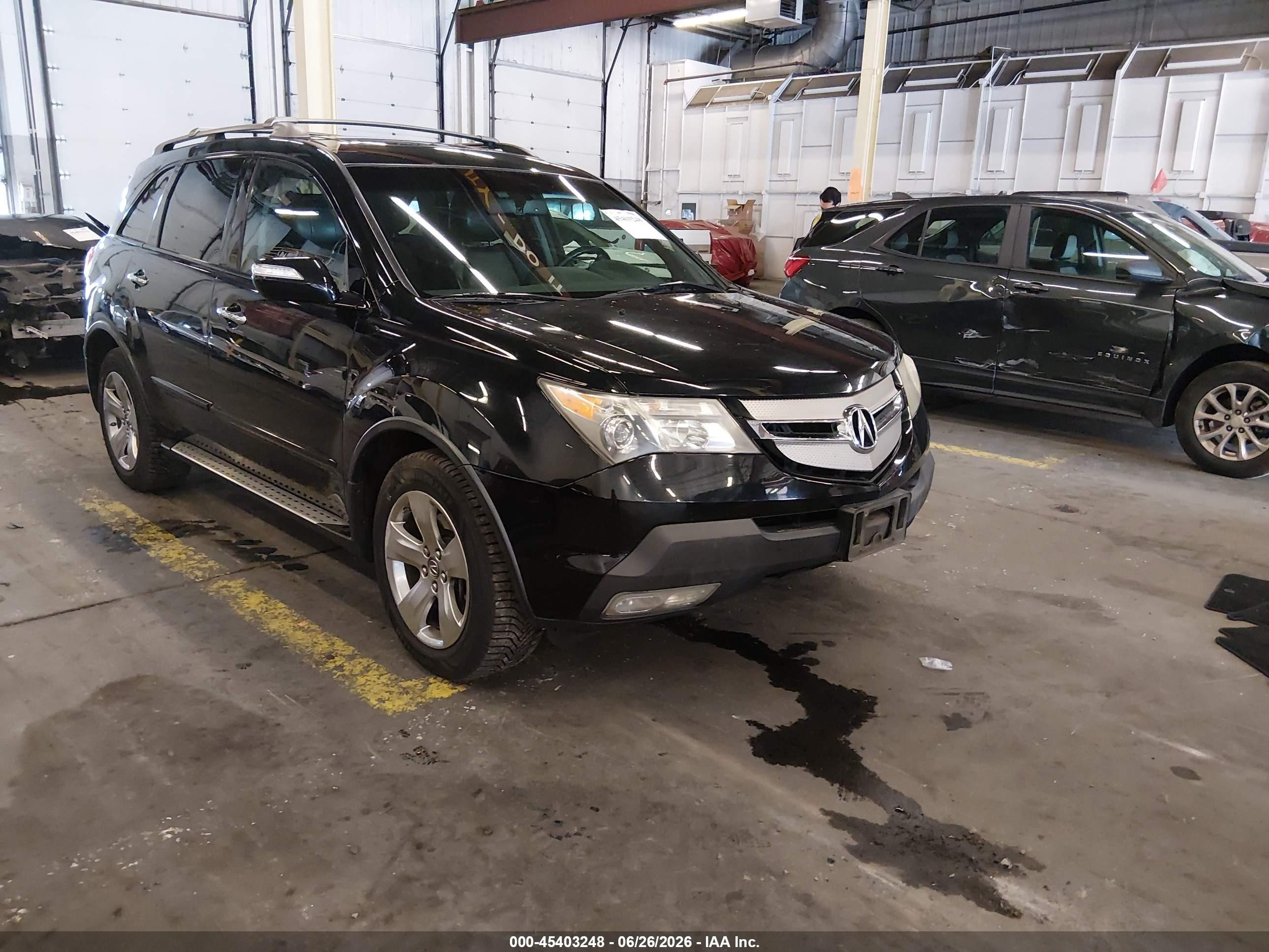 2009 Acura Mdx Sport Package Black vin: 2HNYD28739H528204