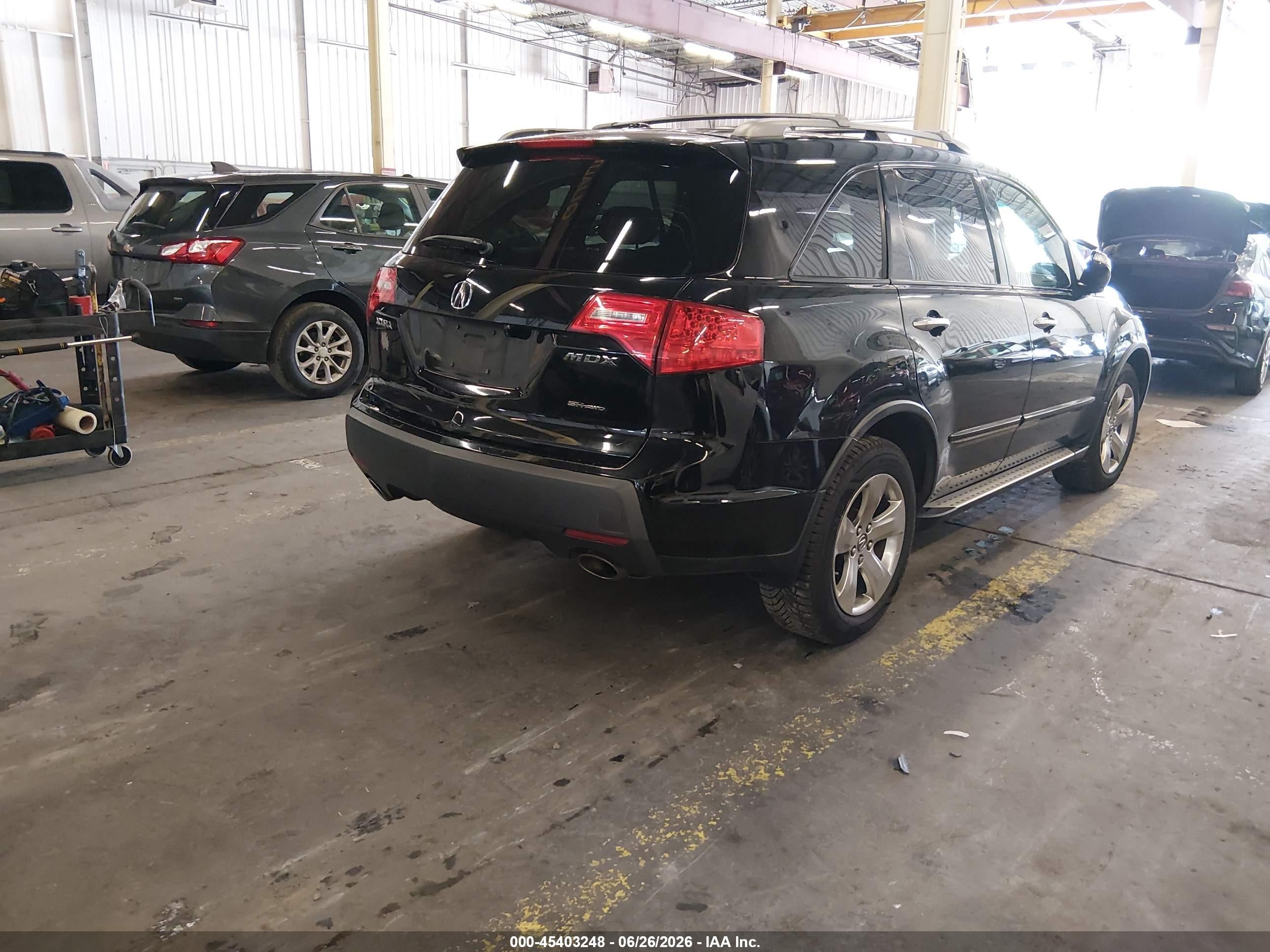 2009 Acura Mdx Sport Package Black vin: 2HNYD28739H528204