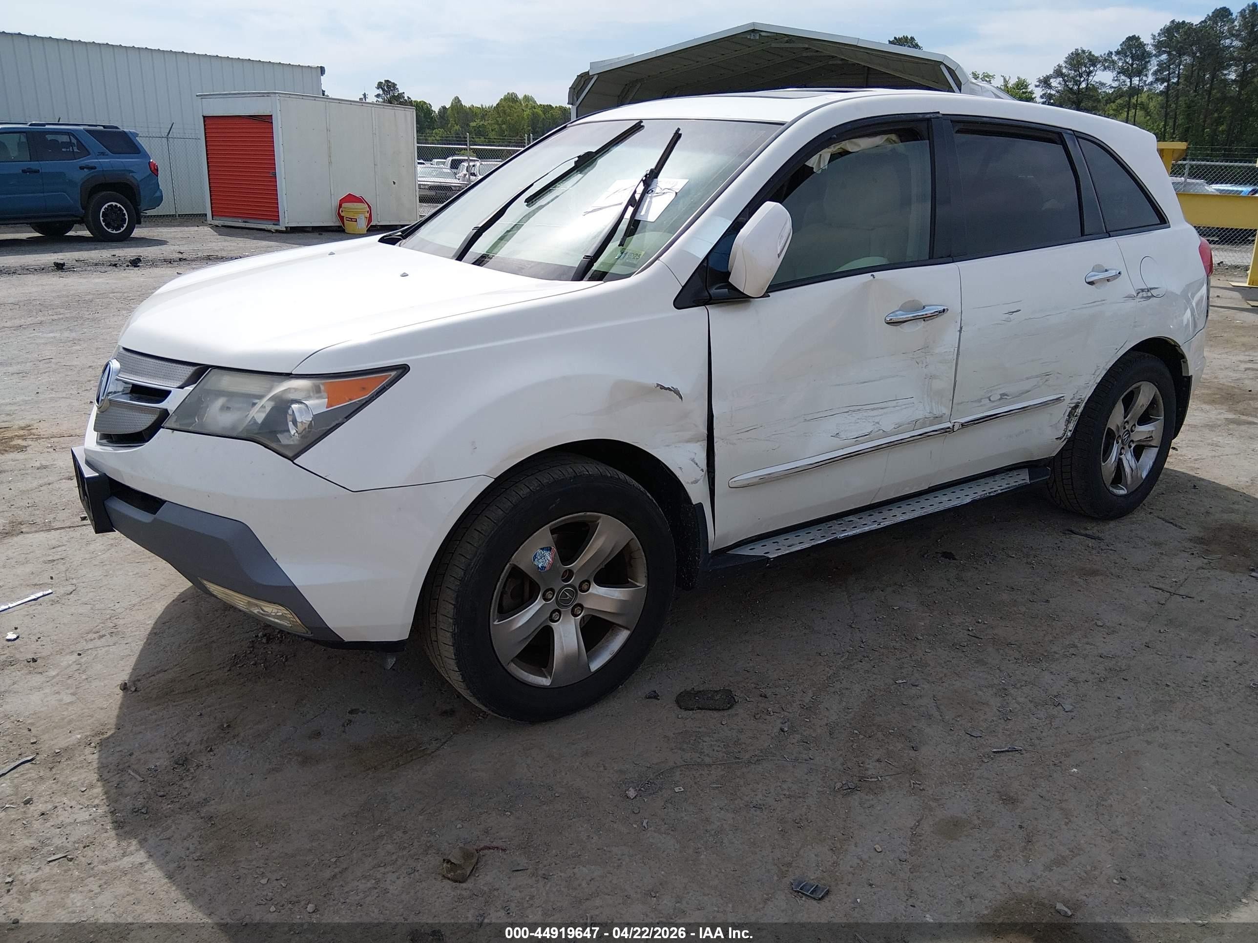 2009 Acura Mdx Sport Package White vin: 2HNYD28769H501613
