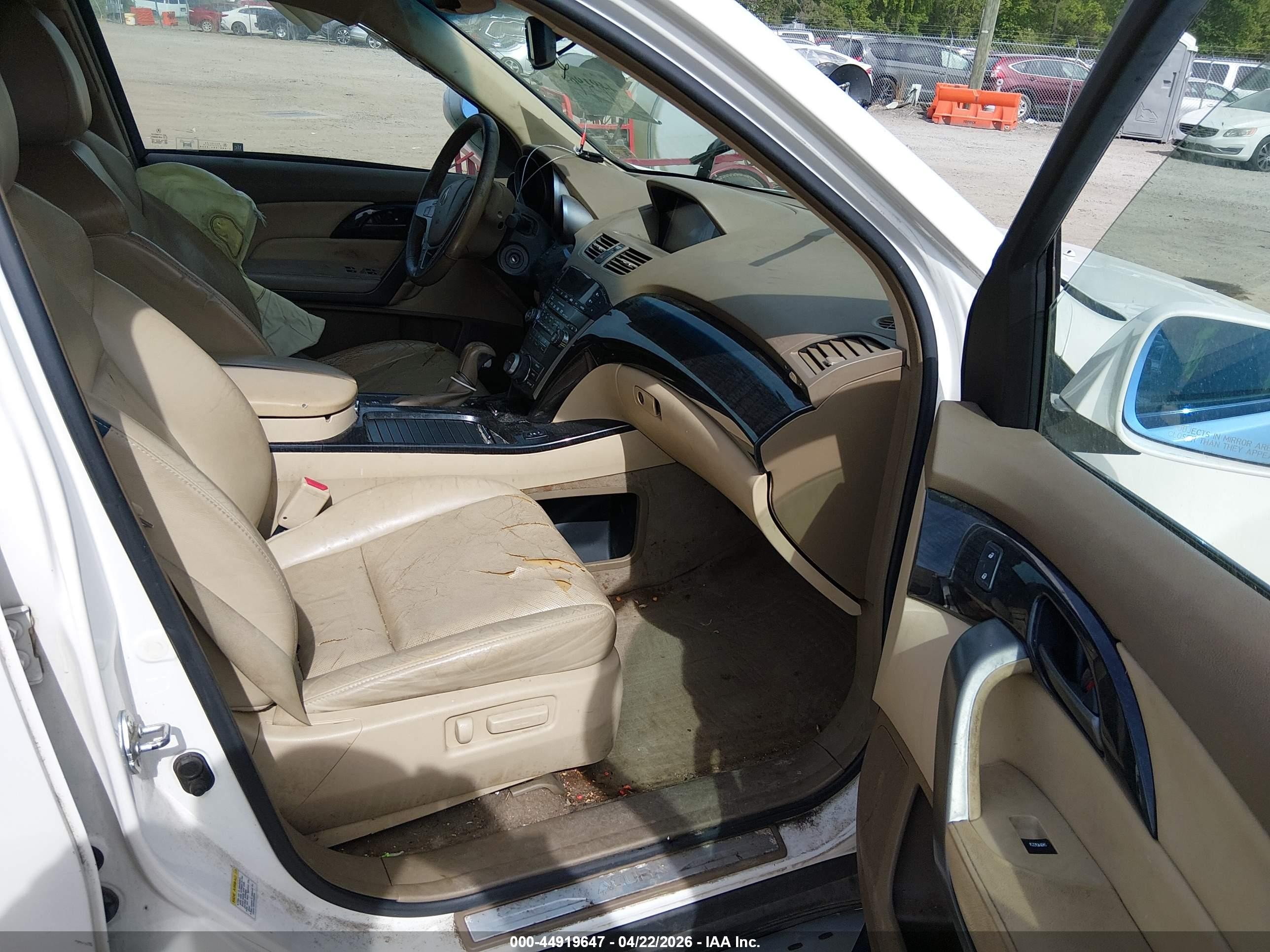 2009 Acura Mdx Sport Package White vin: 2HNYD28769H501613