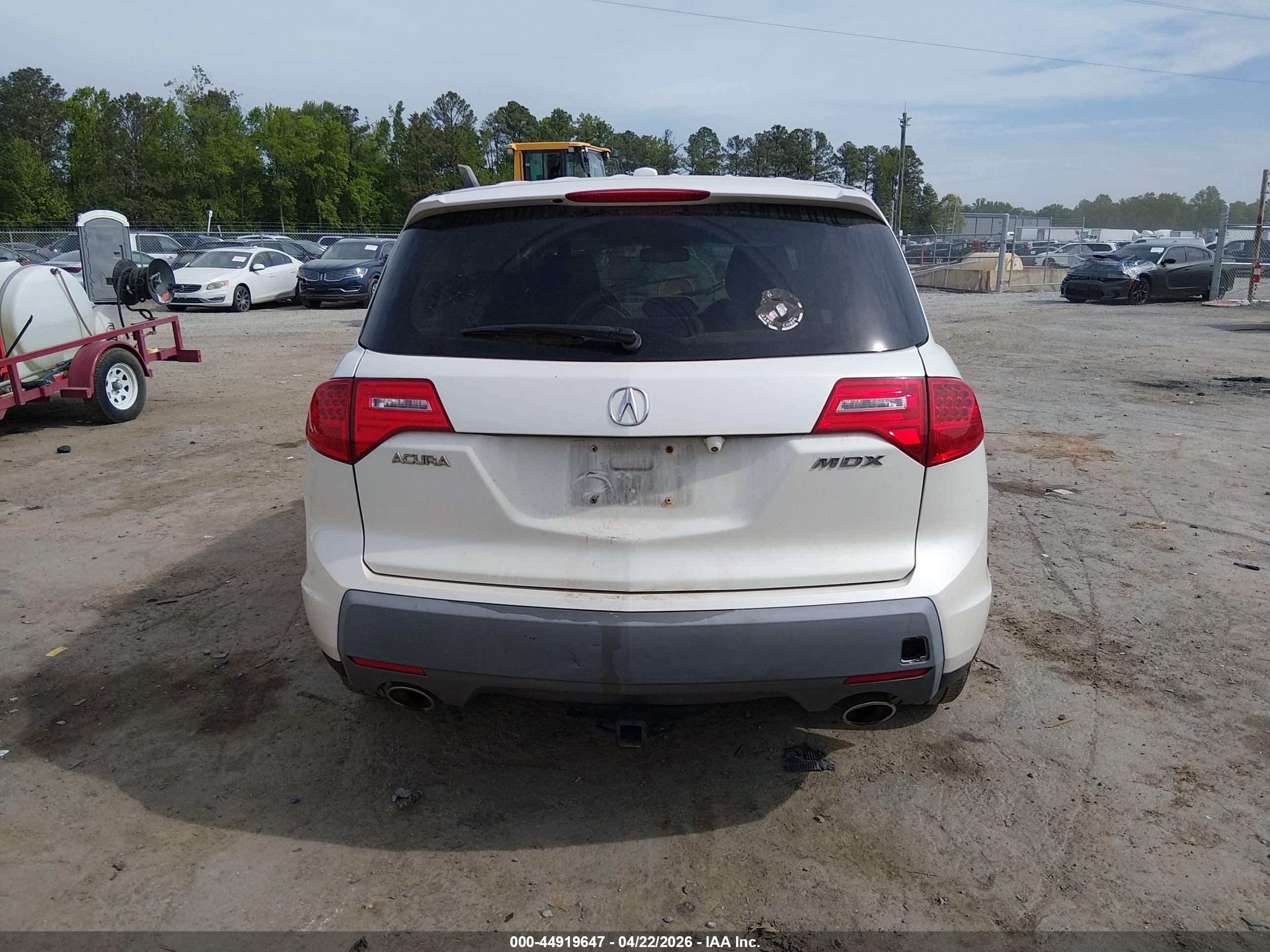 2009 Acura Mdx Sport Package White vin: 2HNYD28769H501613