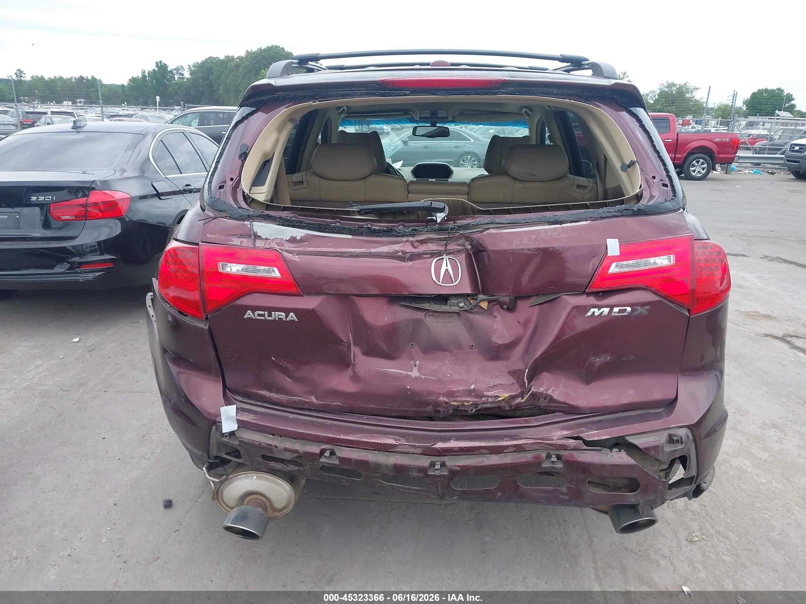 2008 Acura Mdx Sport Package Burgundy vin: 2HNYD28808H502926