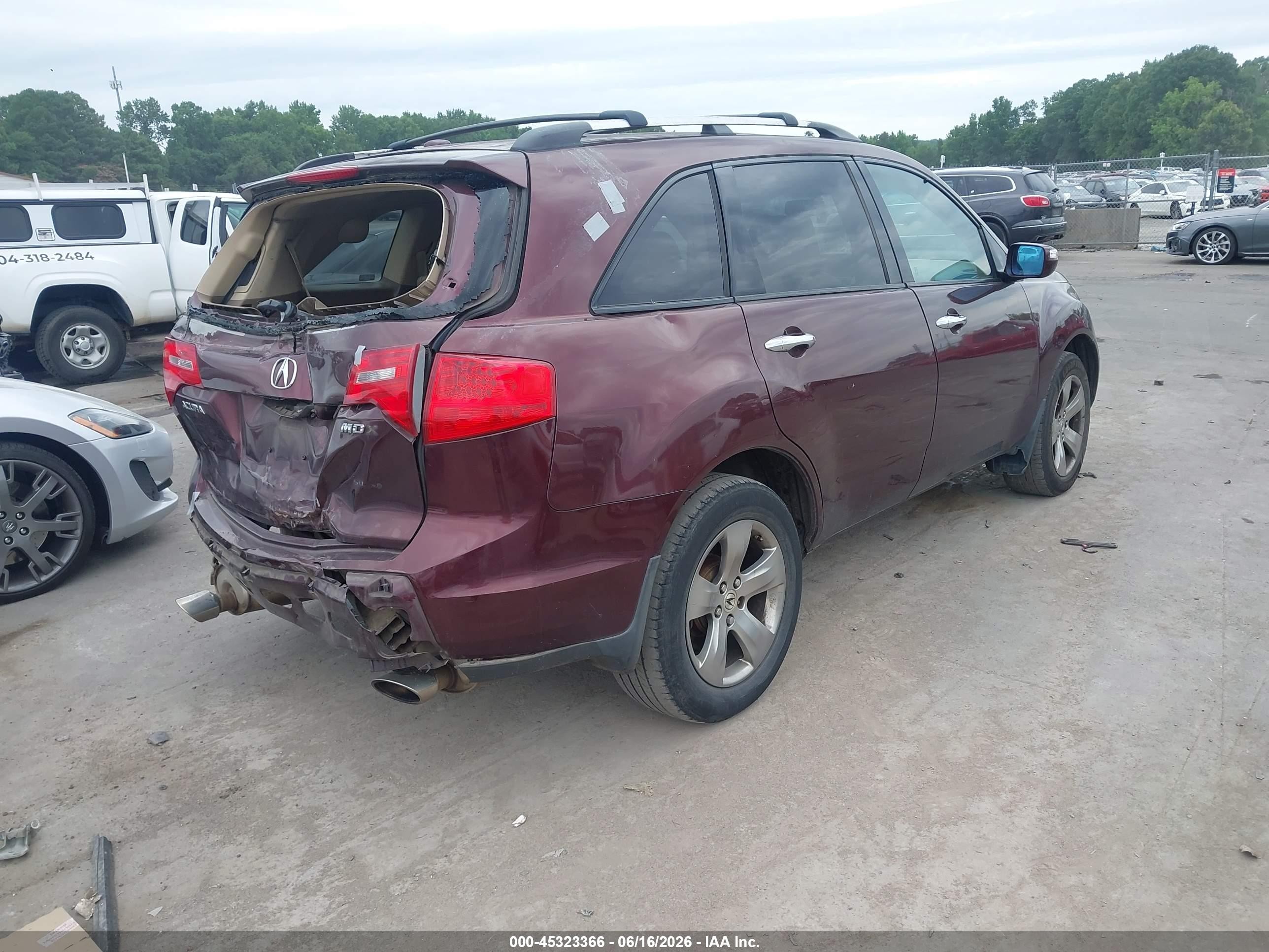 2008 Acura Mdx Sport Package Burgundy vin: 2HNYD28808H502926