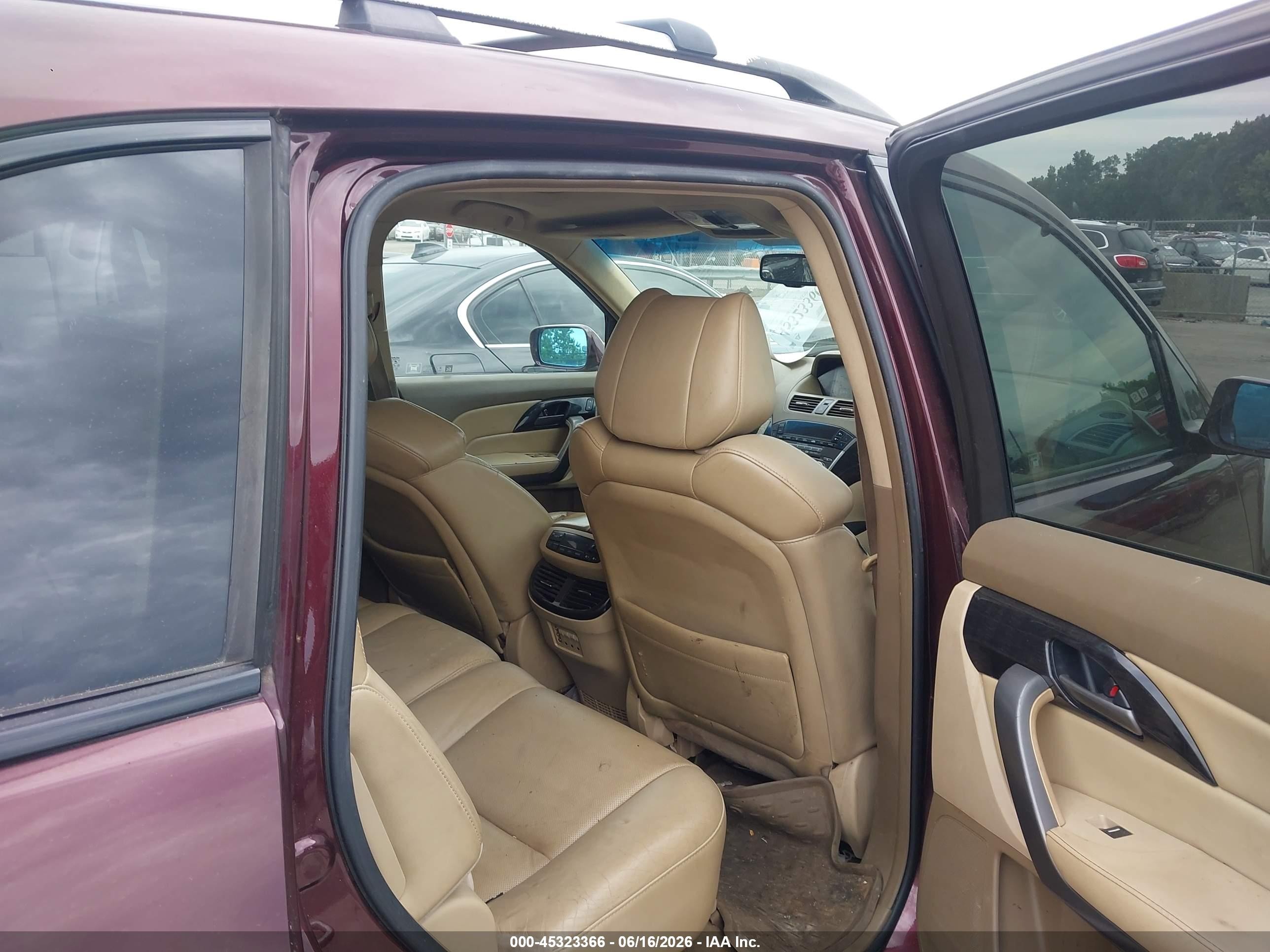 2008 Acura Mdx Sport Package Burgundy vin: 2HNYD28808H502926