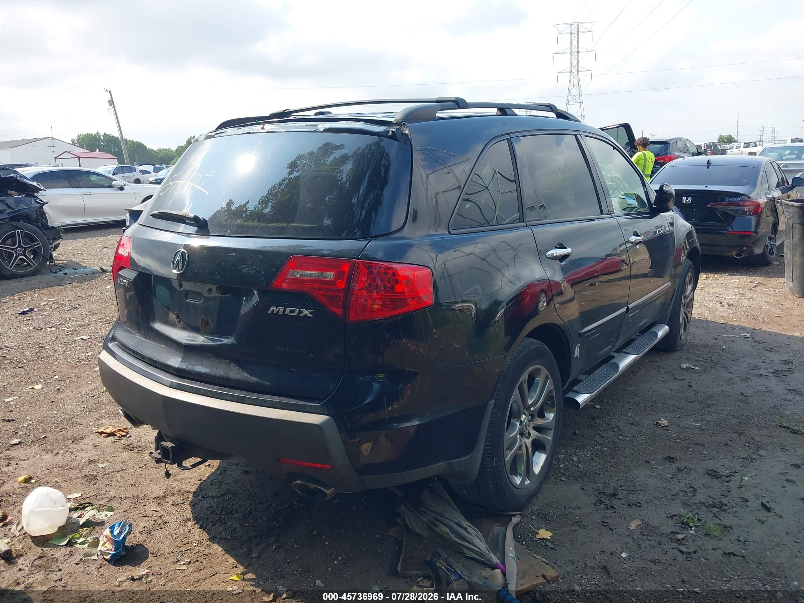 2009 Acura Mdx Sport Package Черный vin: 2HNYD28809H511109