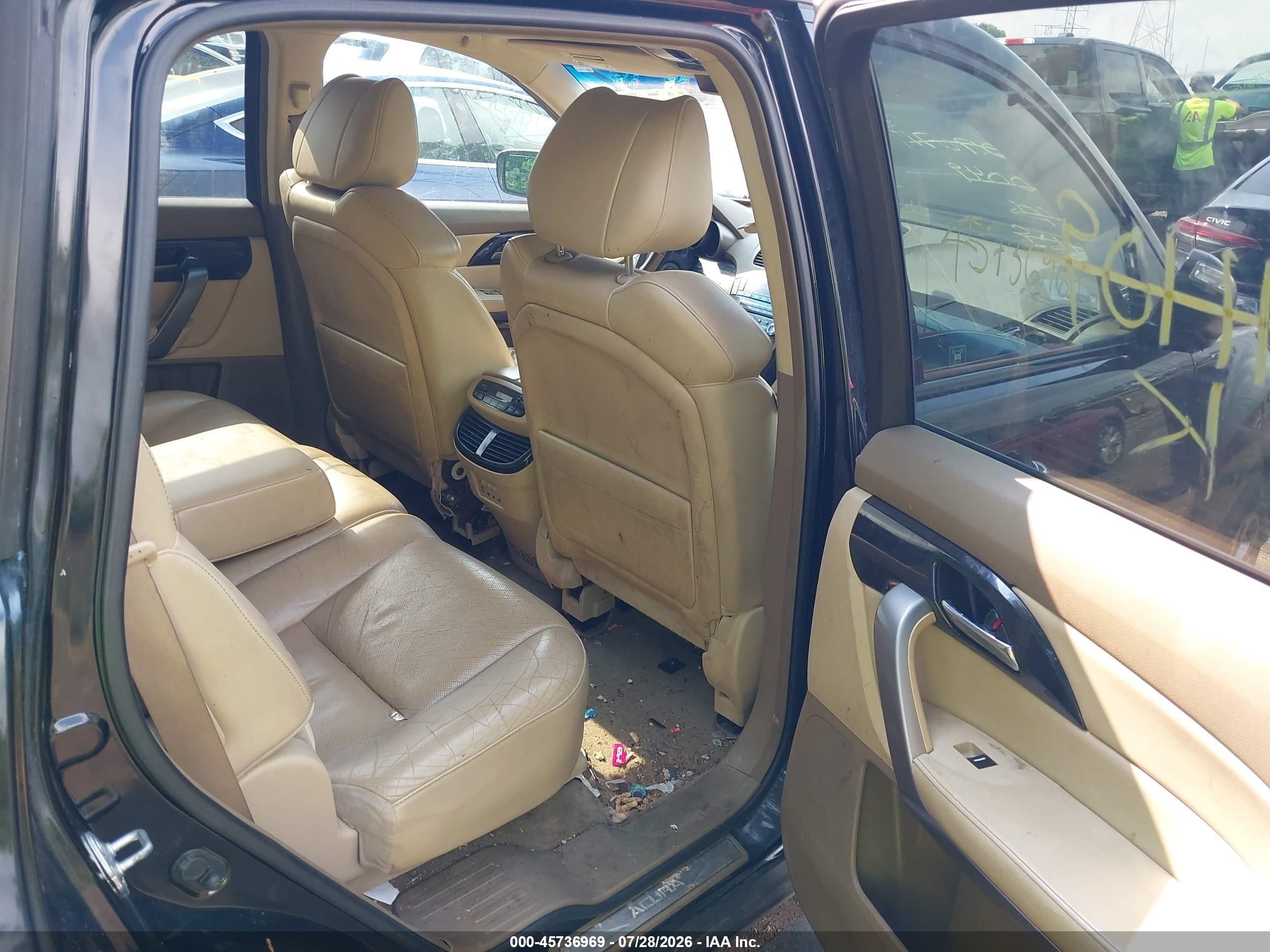 2009 Acura Mdx Sport Package Черный vin: 2HNYD28809H511109