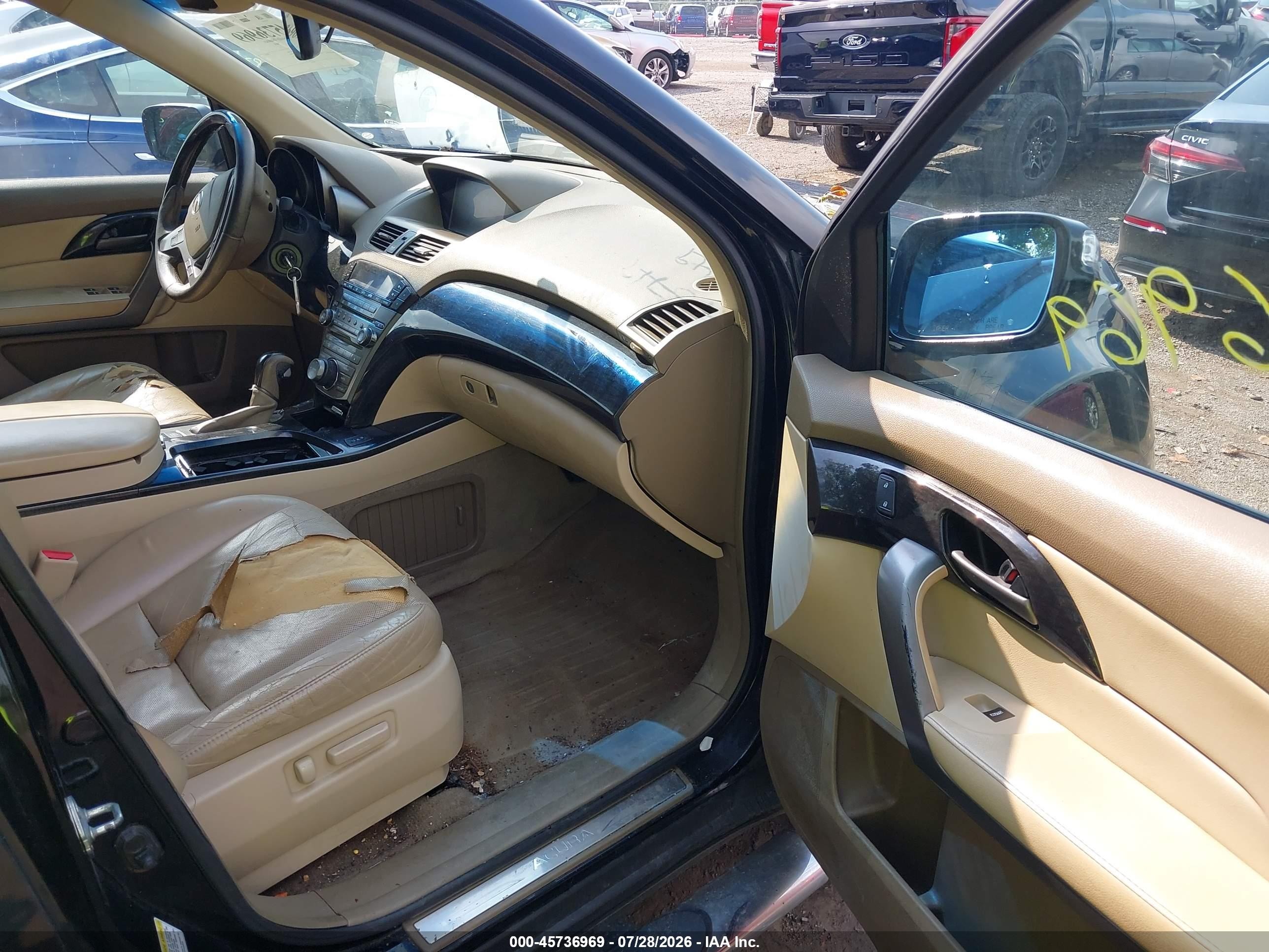 2009 Acura Mdx Sport Package Черный vin: 2HNYD28809H511109